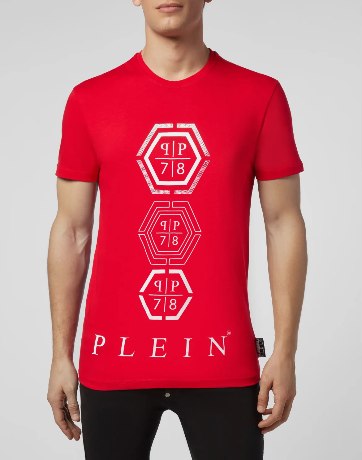 T-shirt Round Neck SS Hexagonal, цвет: Красный
