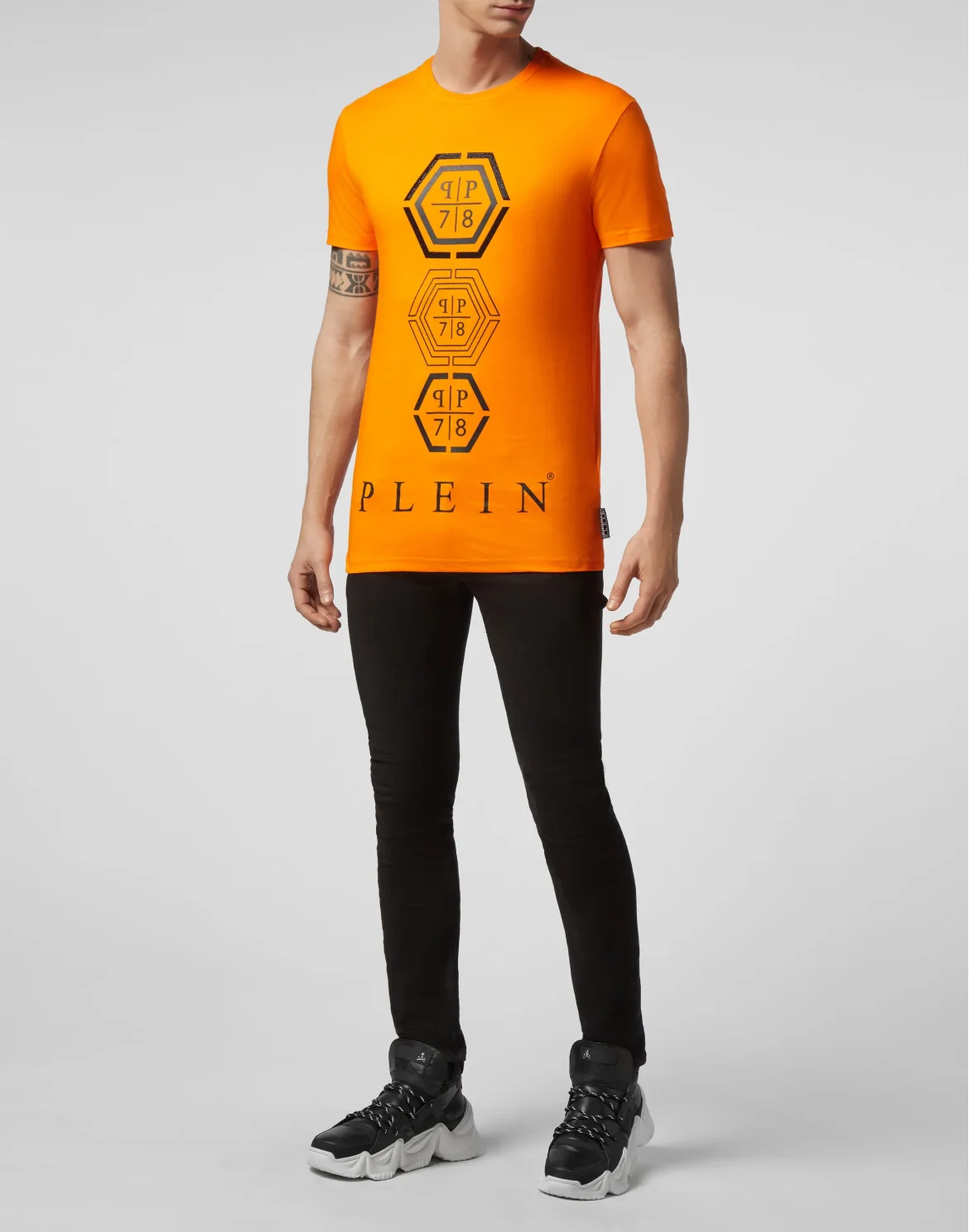 T-shirt Round Neck SS Hexagonal, цвет: Оранжевый