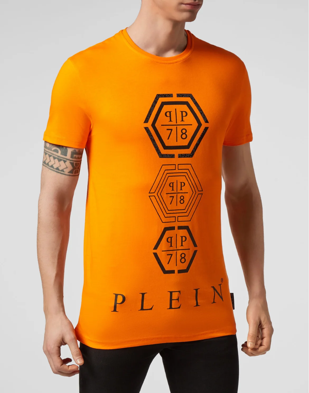 T-shirt Round Neck SS Hexagonal, цвет: Оранжевый