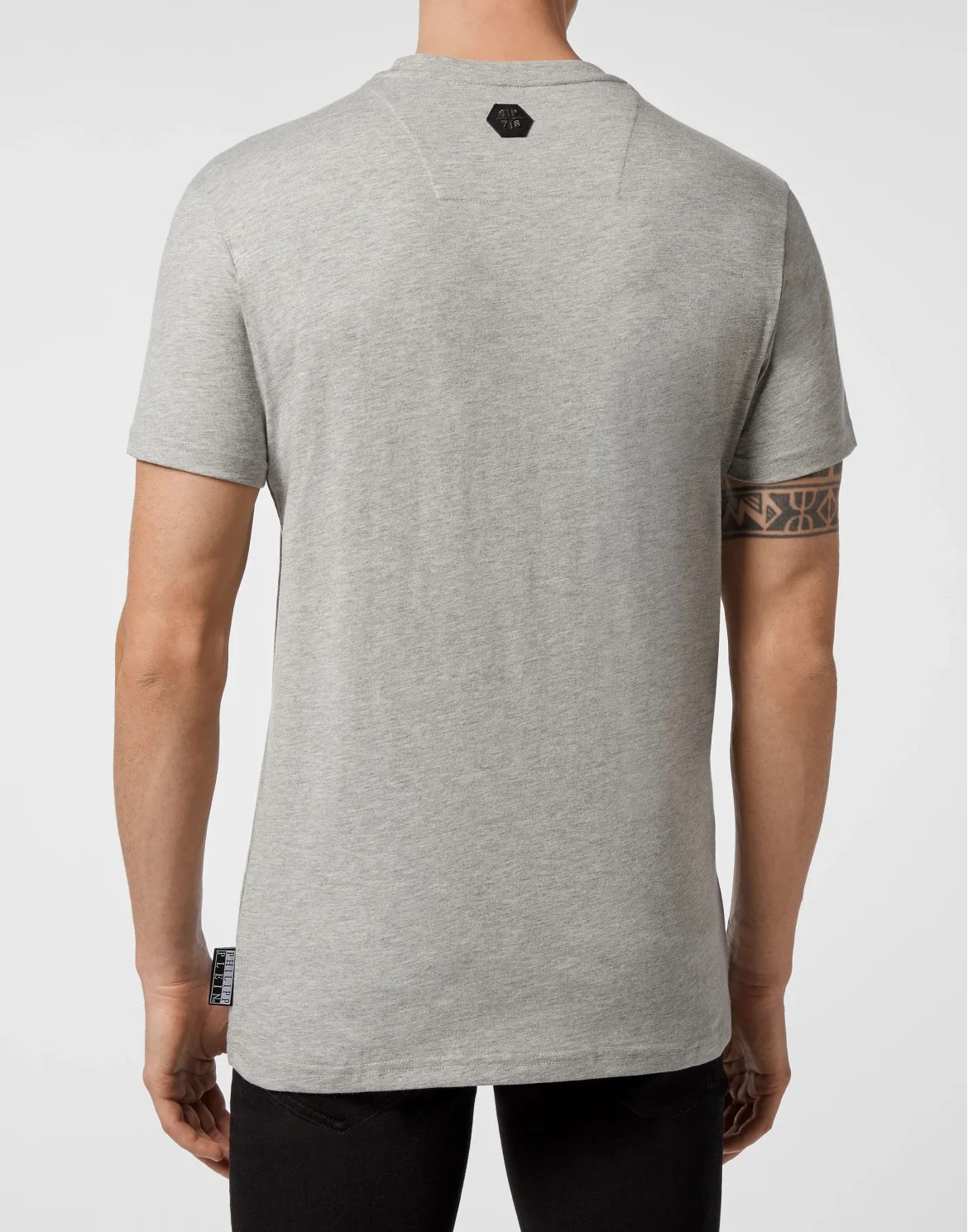 T-shirt Round Neck SS Hexagon tiger, цвет: Серый