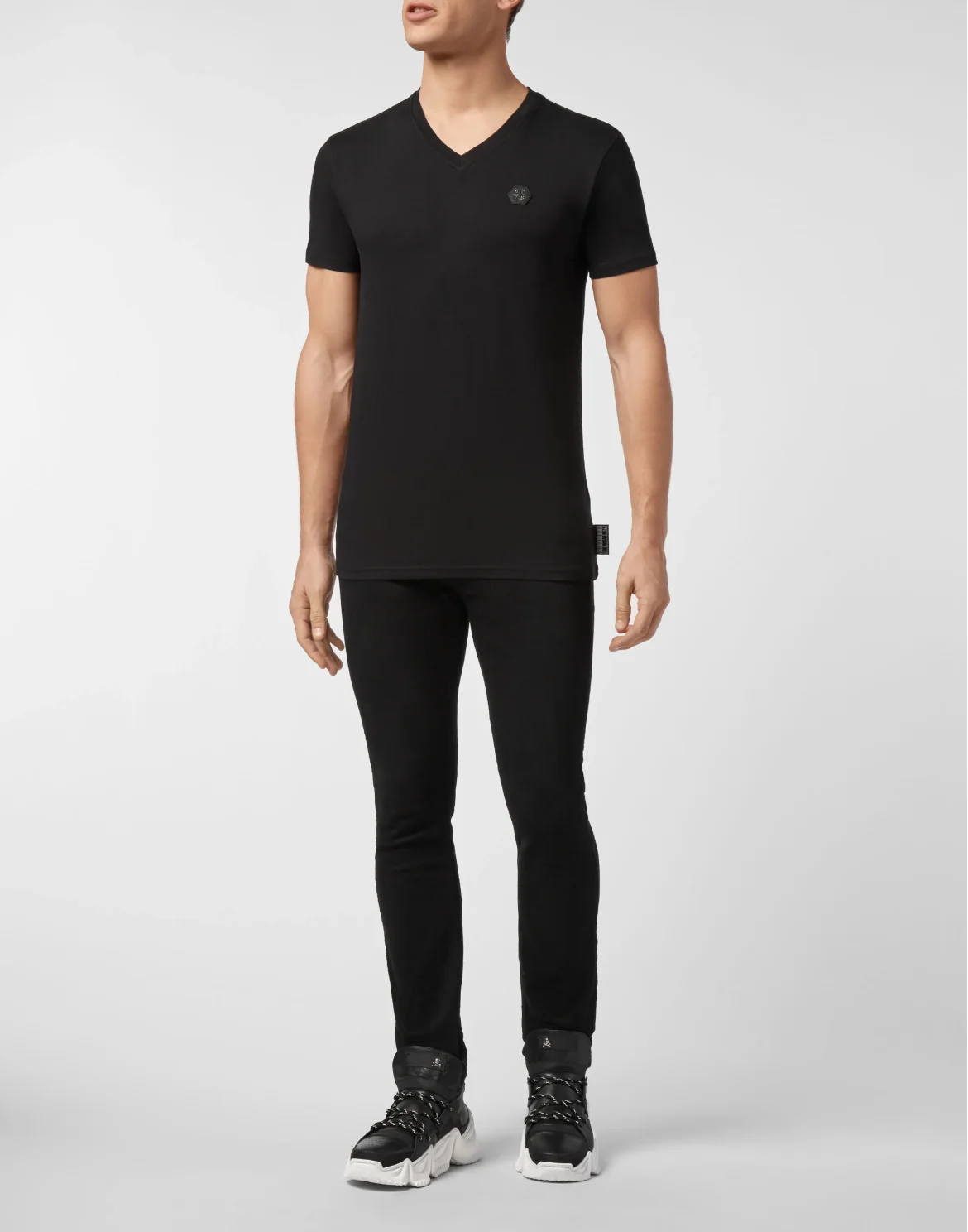 T-shirt V-Neck SS Hexagon tiger, цвет: Черный