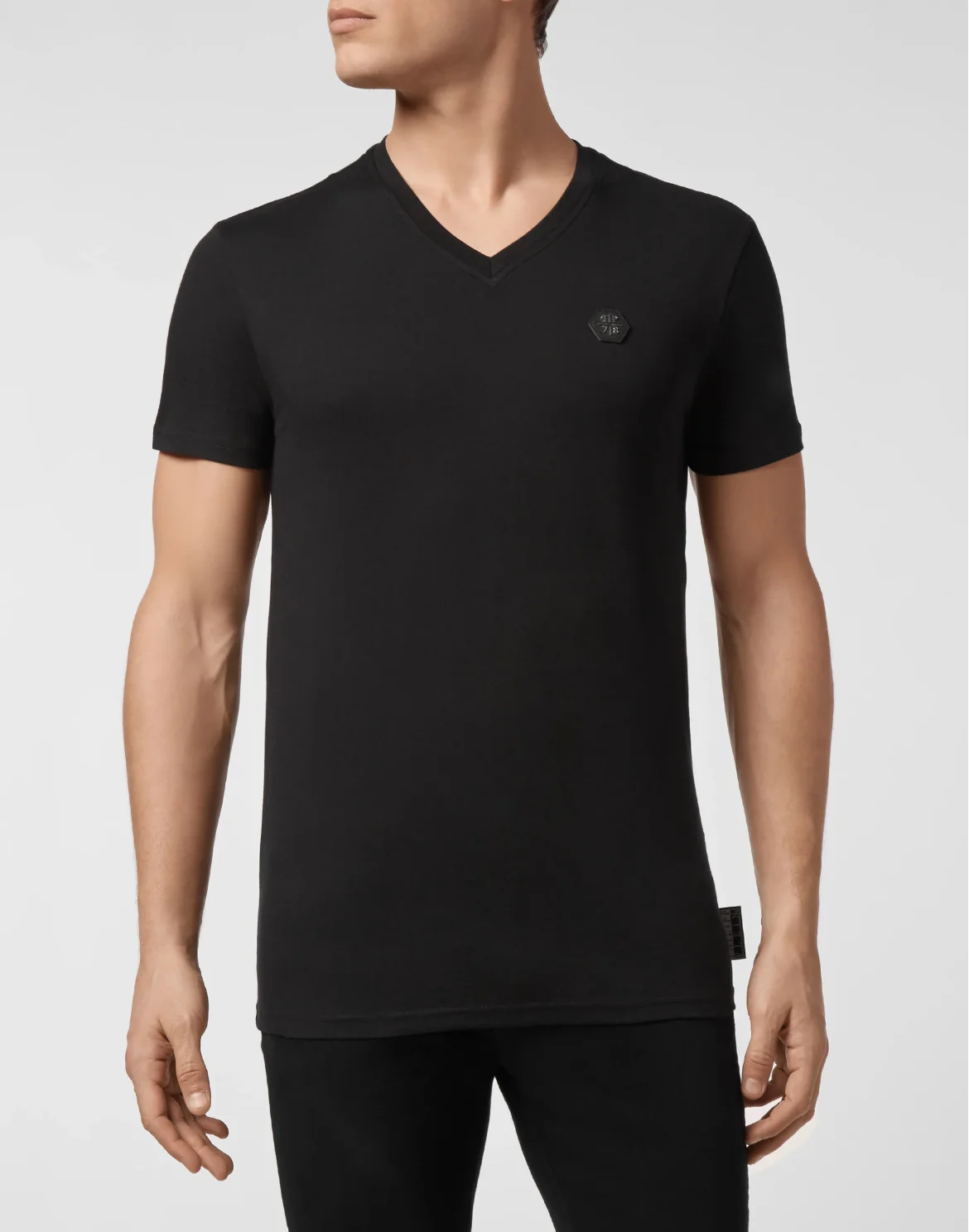 T-shirt V-Neck SS Hexagon tiger, цвет: Черный