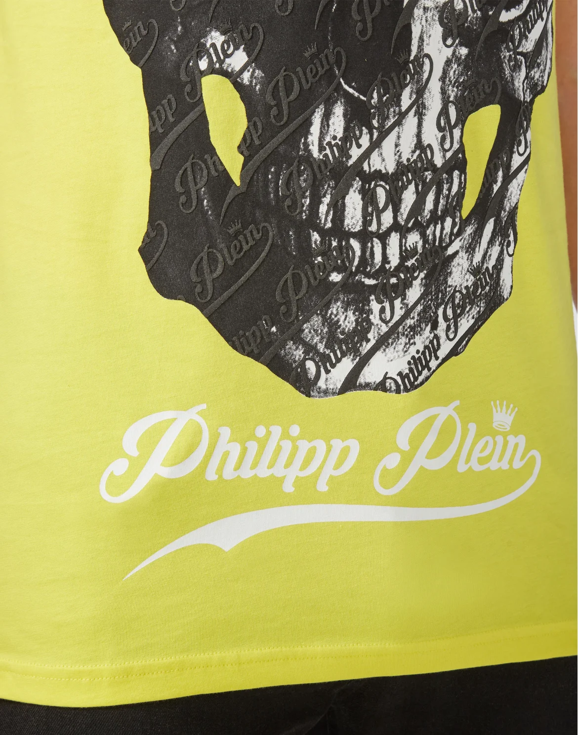 T-shirt Round Neck SS Allover skull, цвет: Желтый