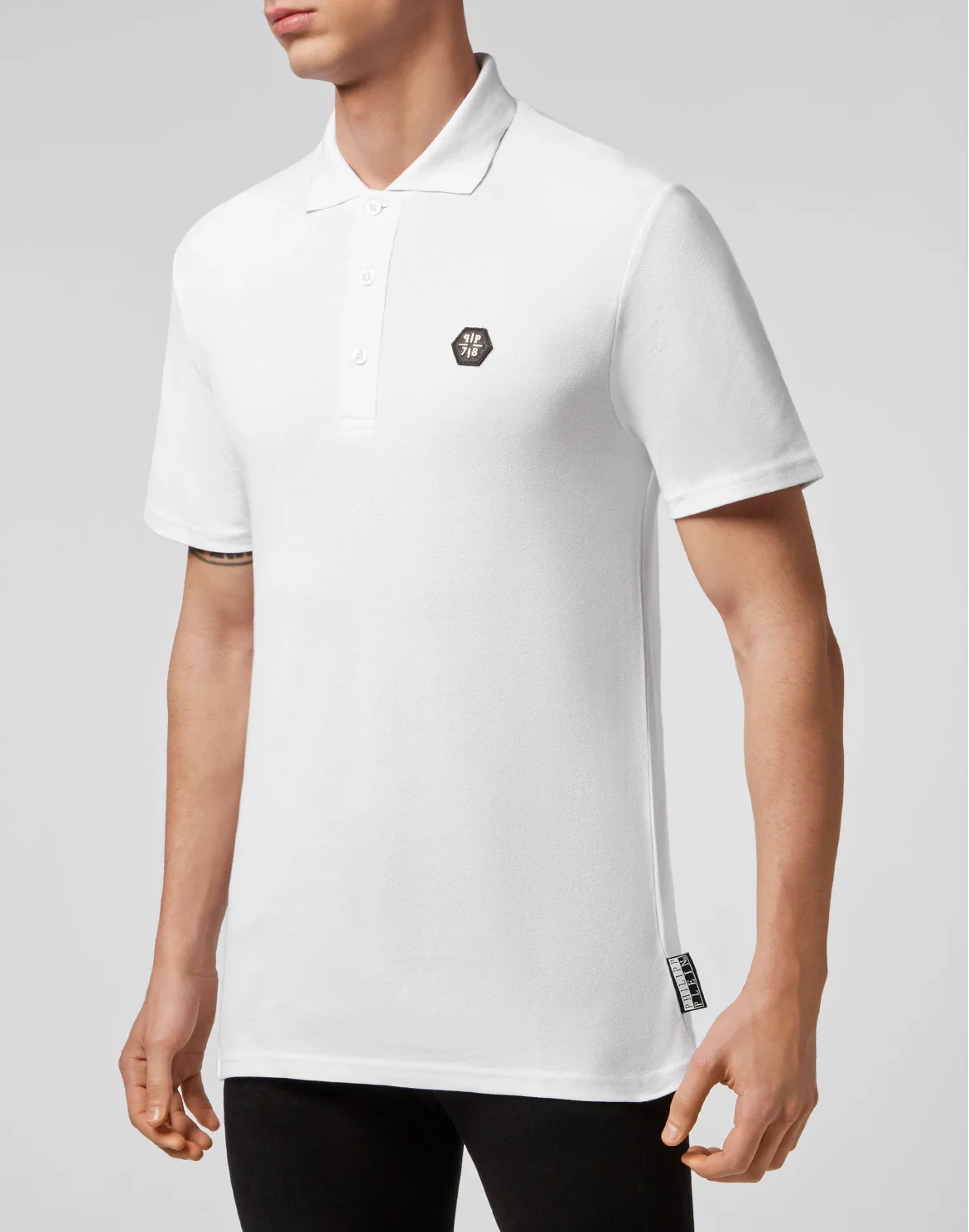 Slim Fit Polo shirt SS Allover skull, цвет: Белый