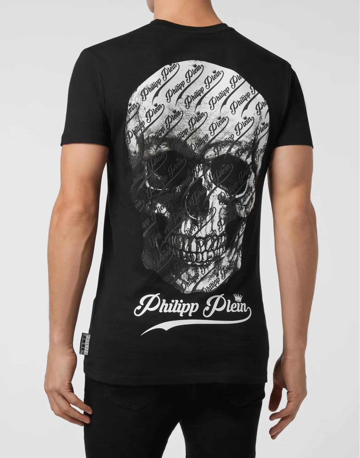 T-shirt V-Neck SS Allover skull, цвет: Черный