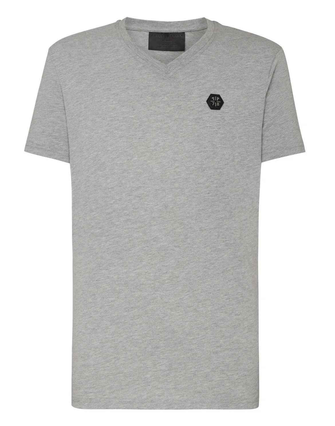 T-shirt V-Neck SS Allover skull, цвет: Серый