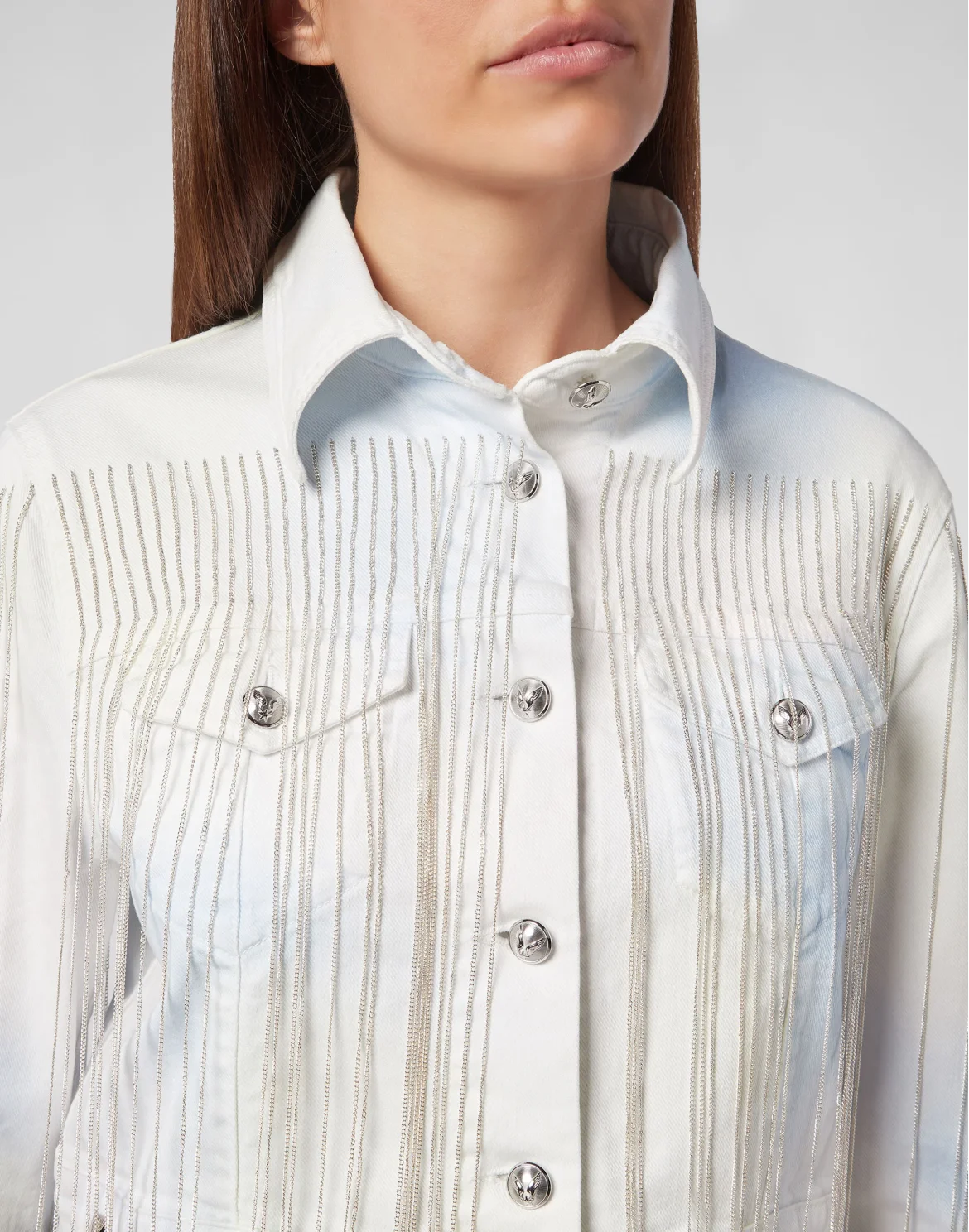 Denim Jacket Fringe, цвет: Мультиколор