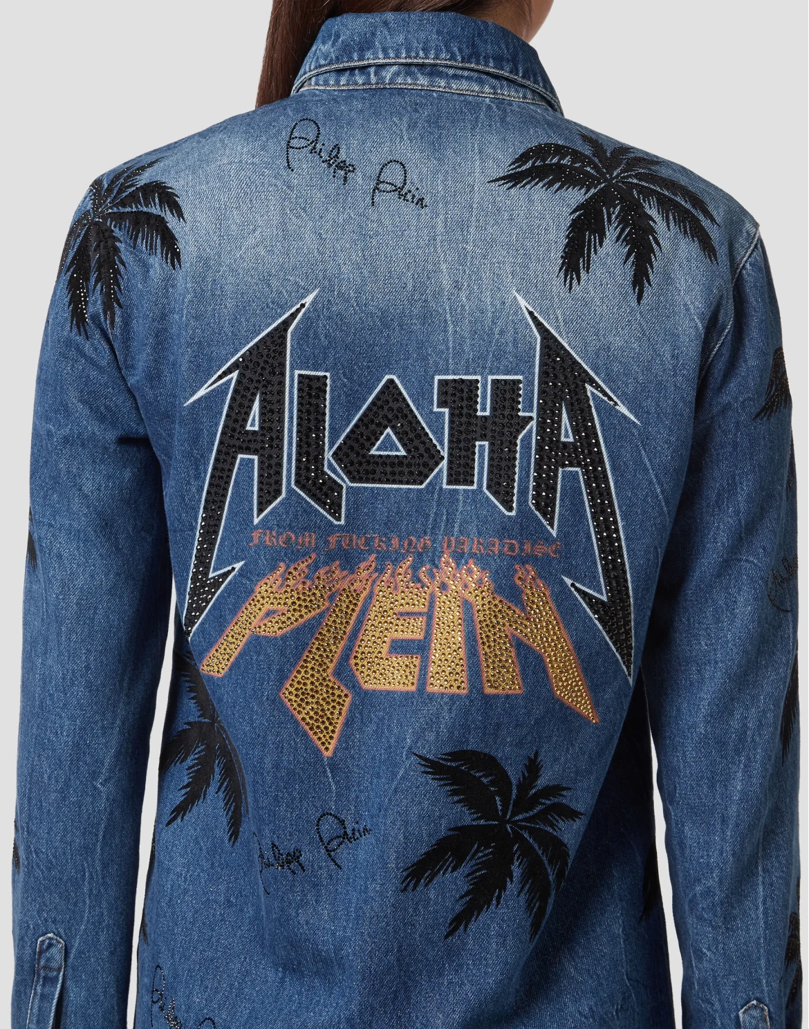Denim Shirt Ls Aloha Plein, цвет: Синий