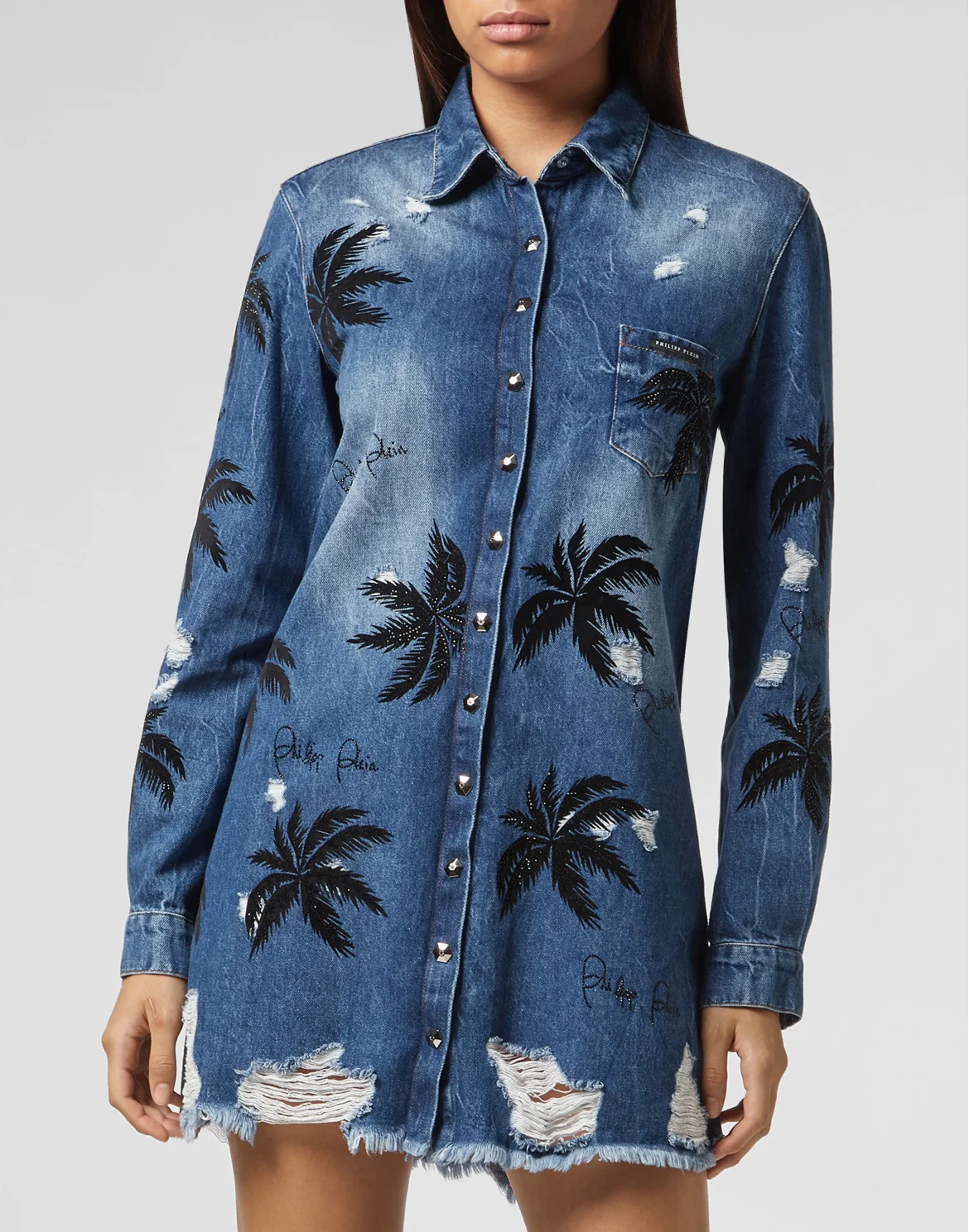 Denim Shirt Ls Aloha Plein, цвет: Синий