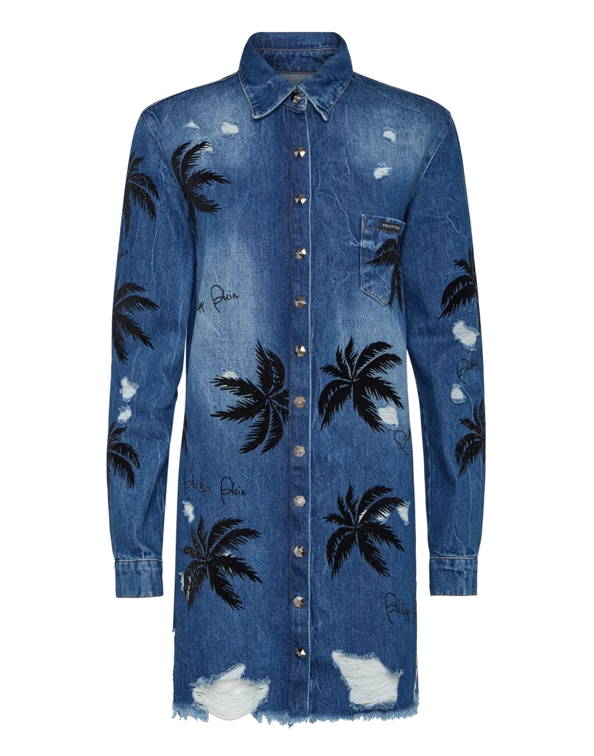 Denim Shirt Ls Aloha Plein, цвет: Синий