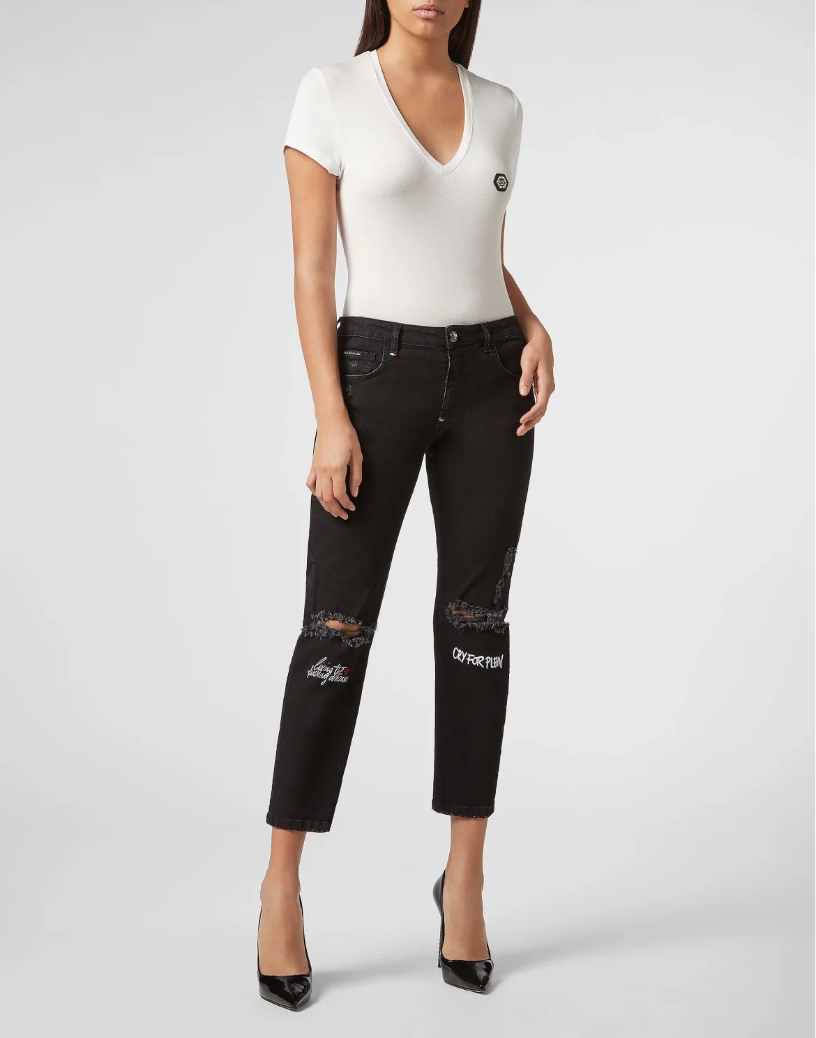 Slim Boyfriend Statement, цвет: Черный