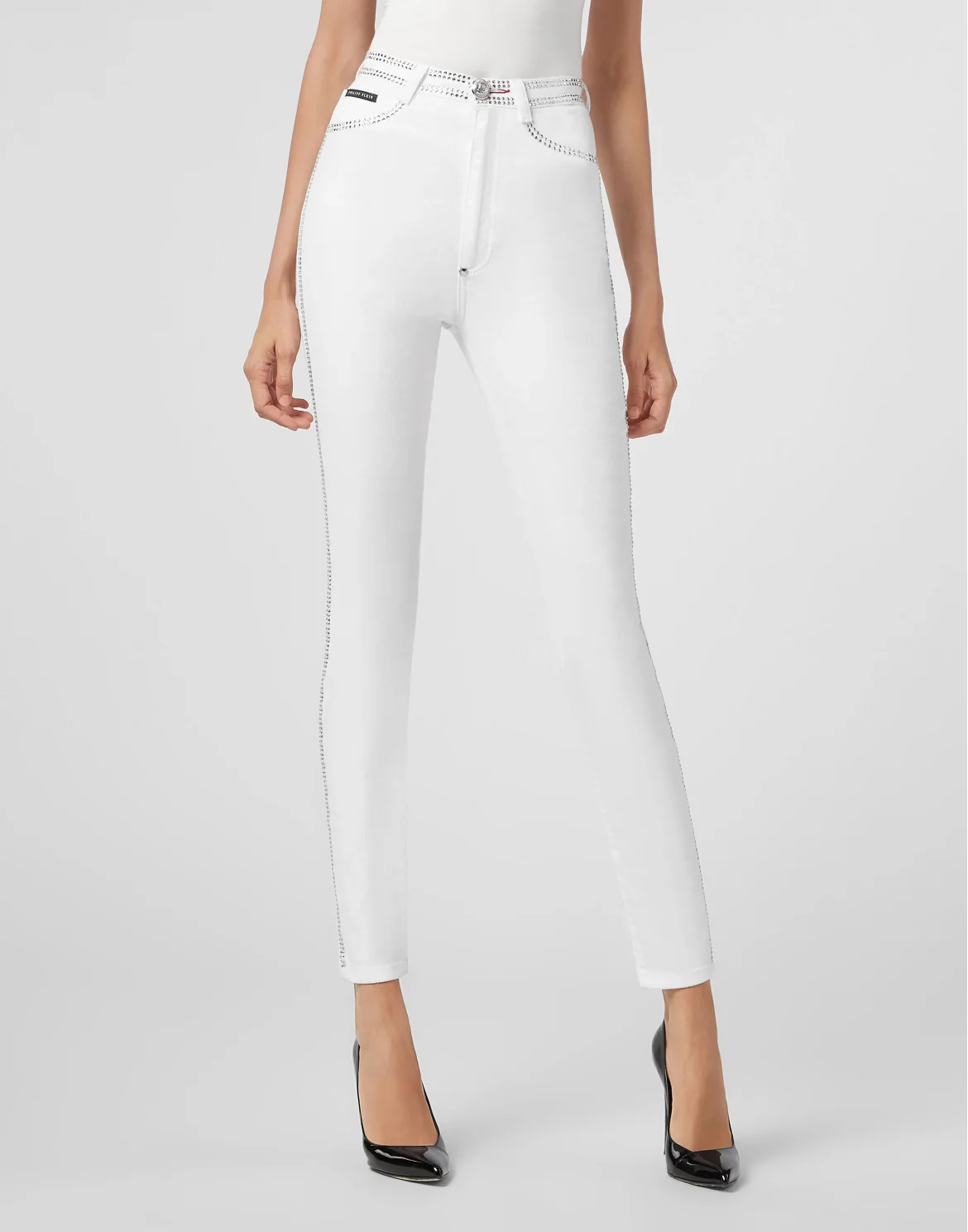 Super High Waist Jegging Crystal, цвет: Белый