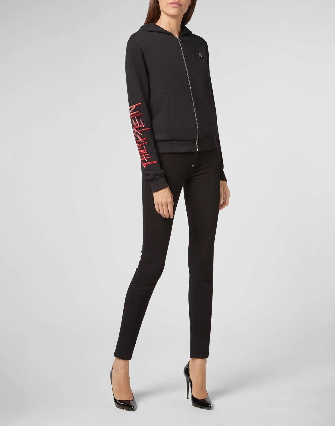 Hoodie Sweatjacket Skull, цвет: Черный