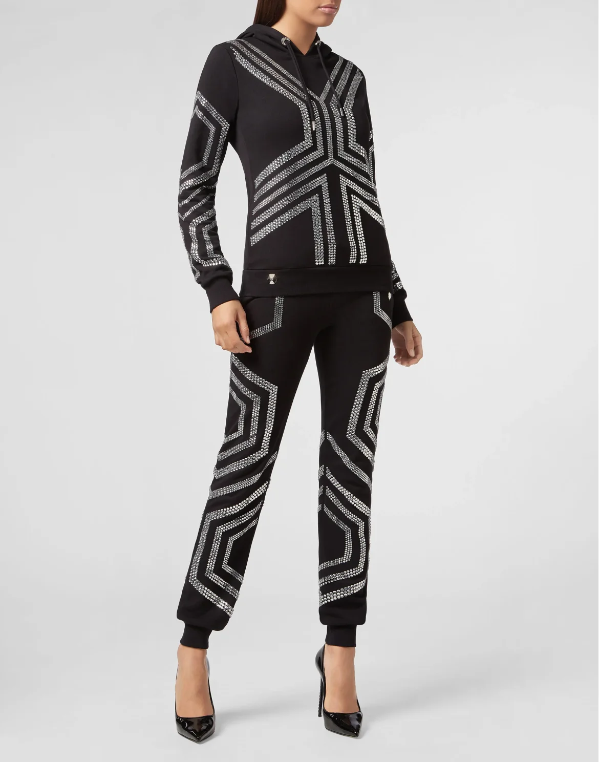 Hoodie sweatshirt Geometric, цвет: Черный