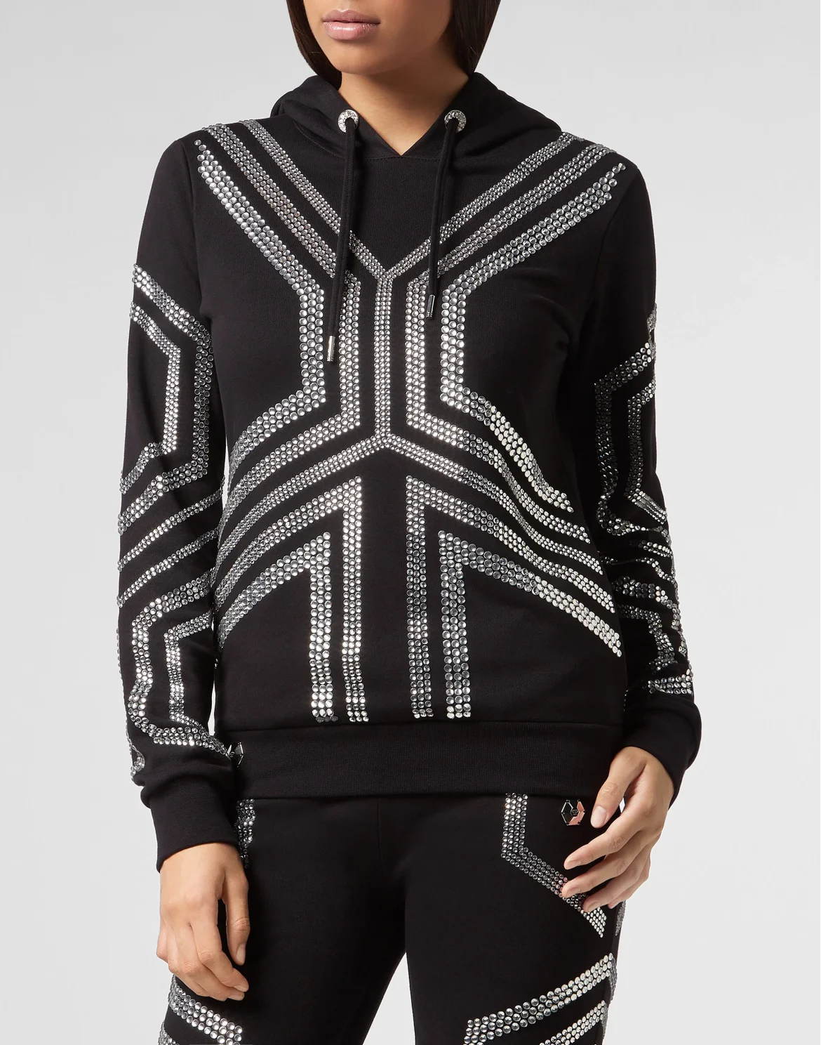 Hoodie sweatshirt Geometric, цвет: Черный