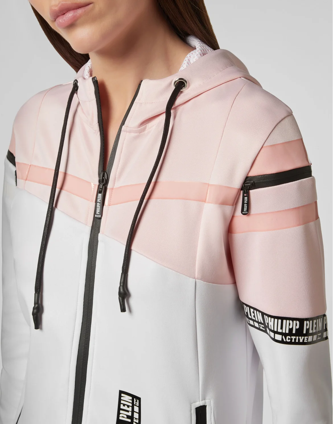 Hoodie Sweatjacket  Stripes, цвет: Белый