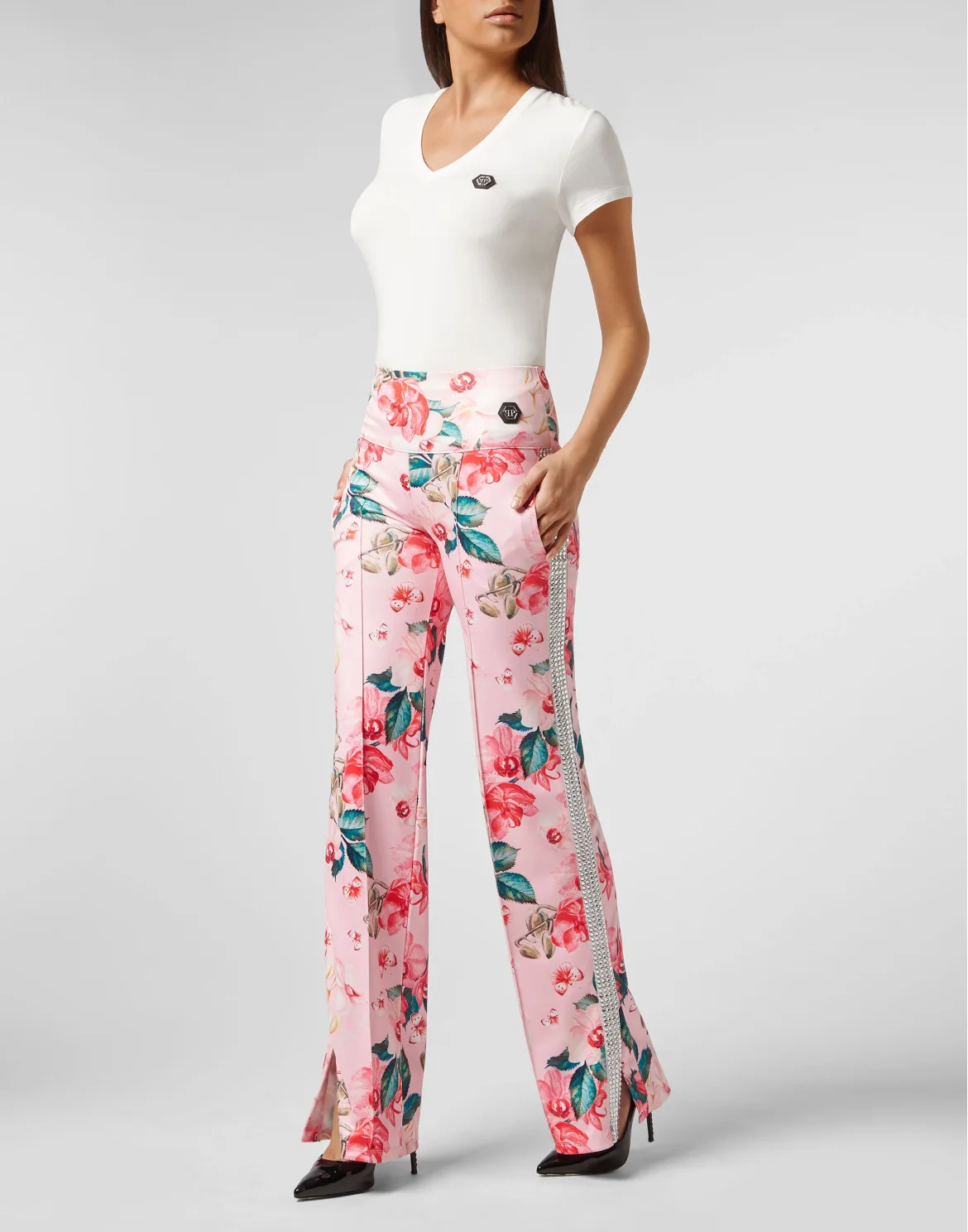 Jogging Trousers Flowers, цвет: Розовый