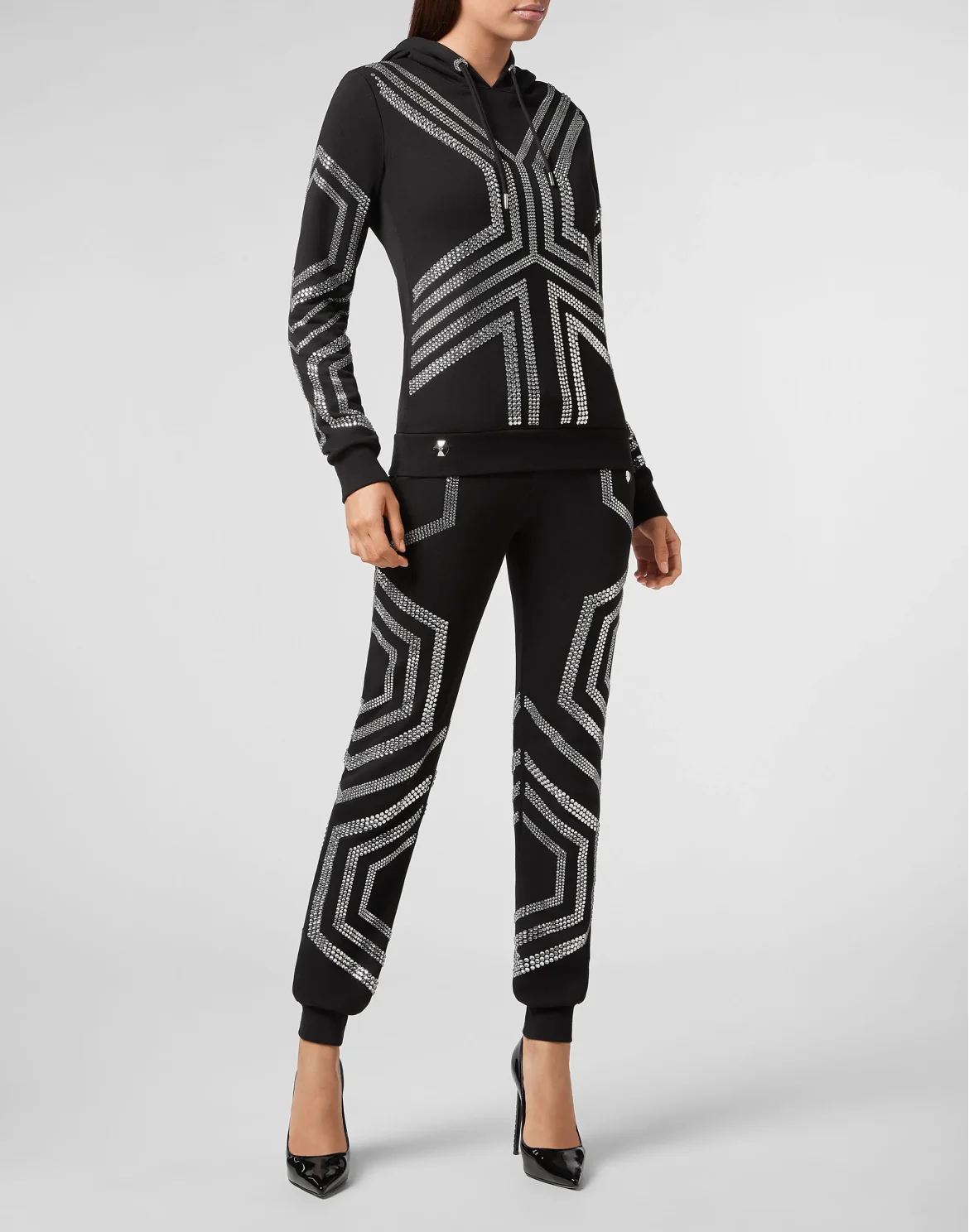 Jogging Trousers Geometric, цвет: Черный