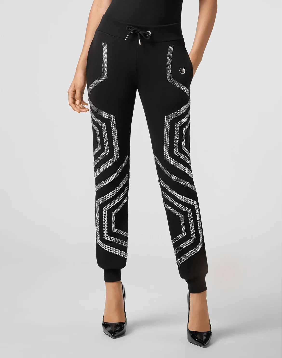 Jogging Trousers Geometric, цвет: Черный