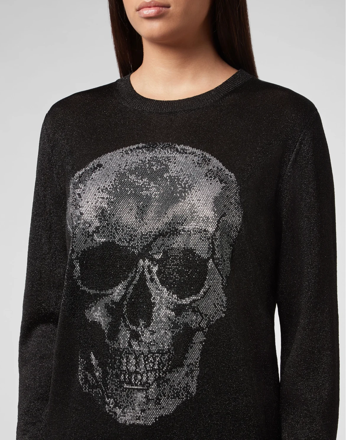Pullover Polo-Neck LS Skull, цвет: Черный