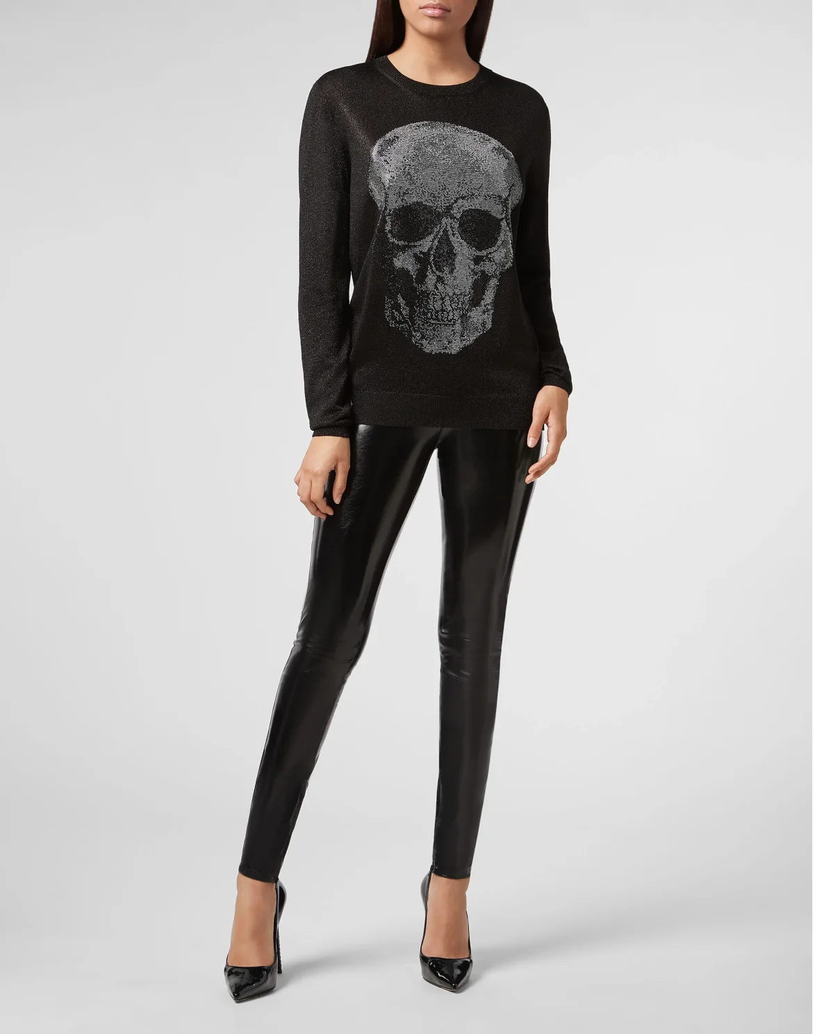 Pullover Polo-Neck LS Skull, цвет: Черный
