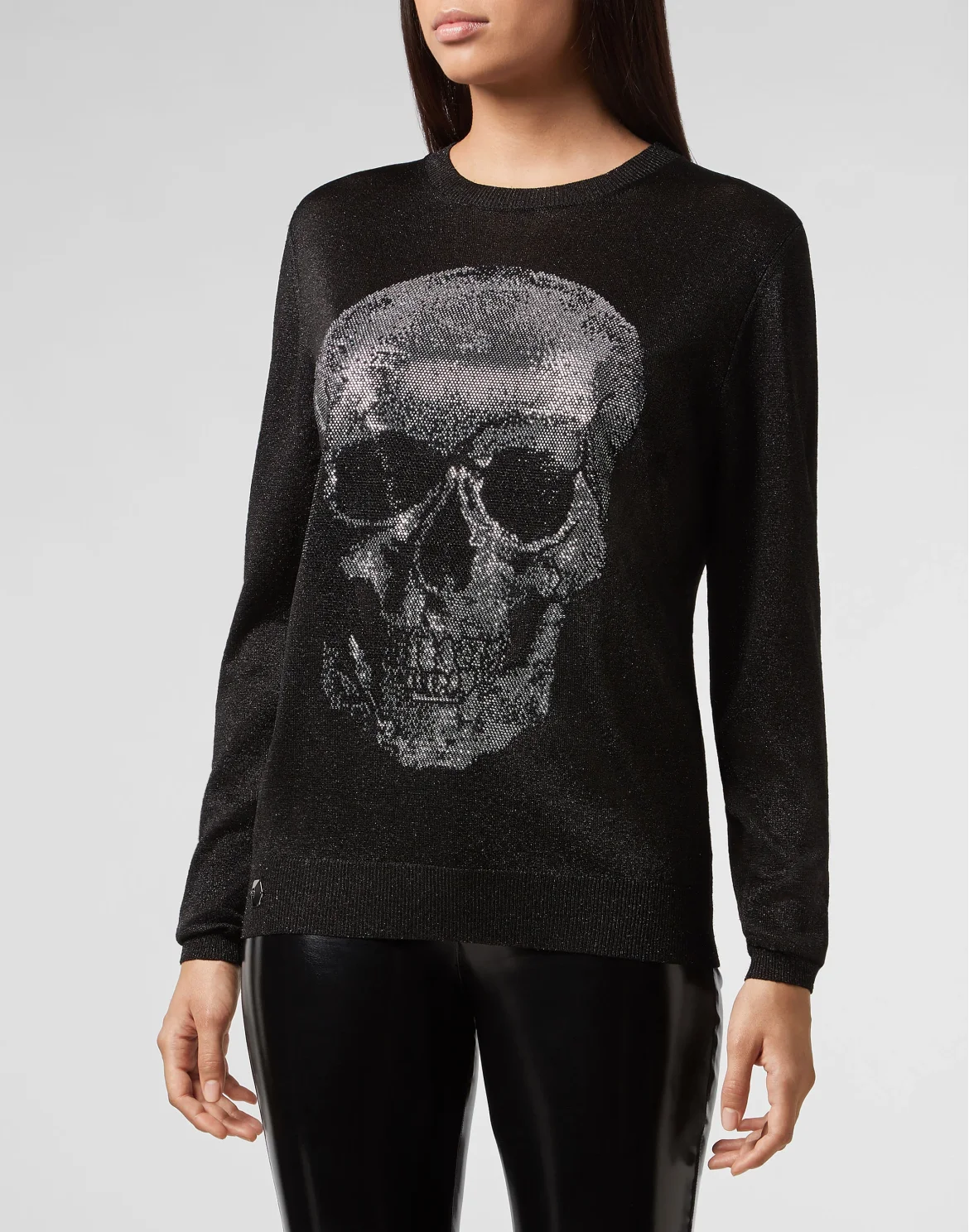 Pullover Polo-Neck LS Skull, цвет: Черный