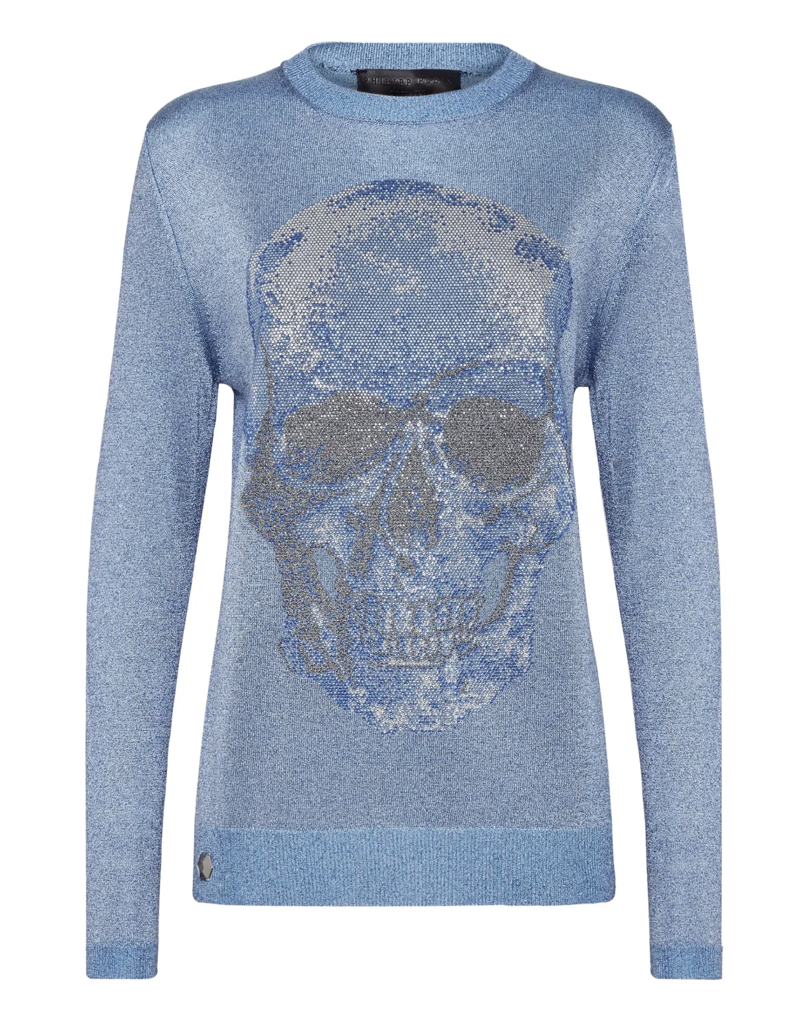 Pullover Polo-Neck LS Skull, цвет: Синий