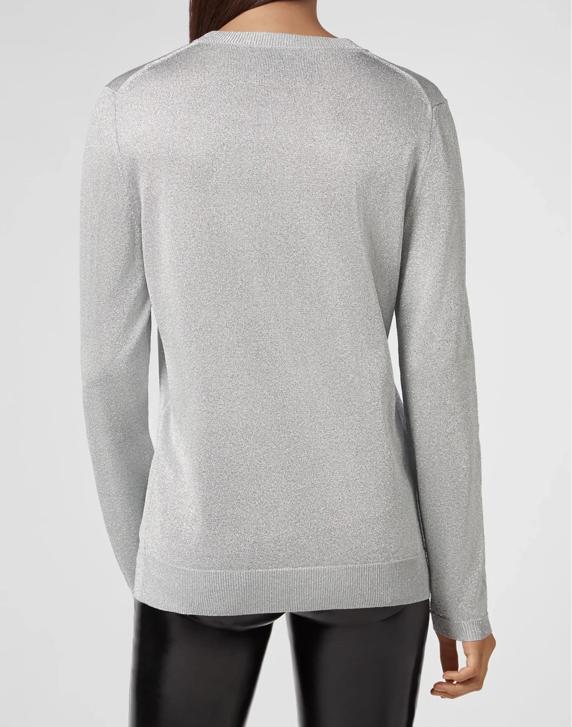 Pullover Polo-Neck LS Skull, цвет: Серебристый