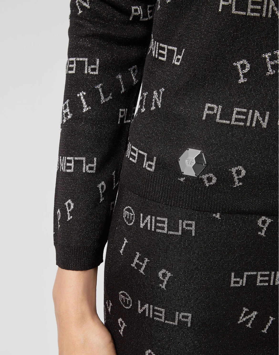 Pullover Round Neck LS All over PP, цвет: Черный