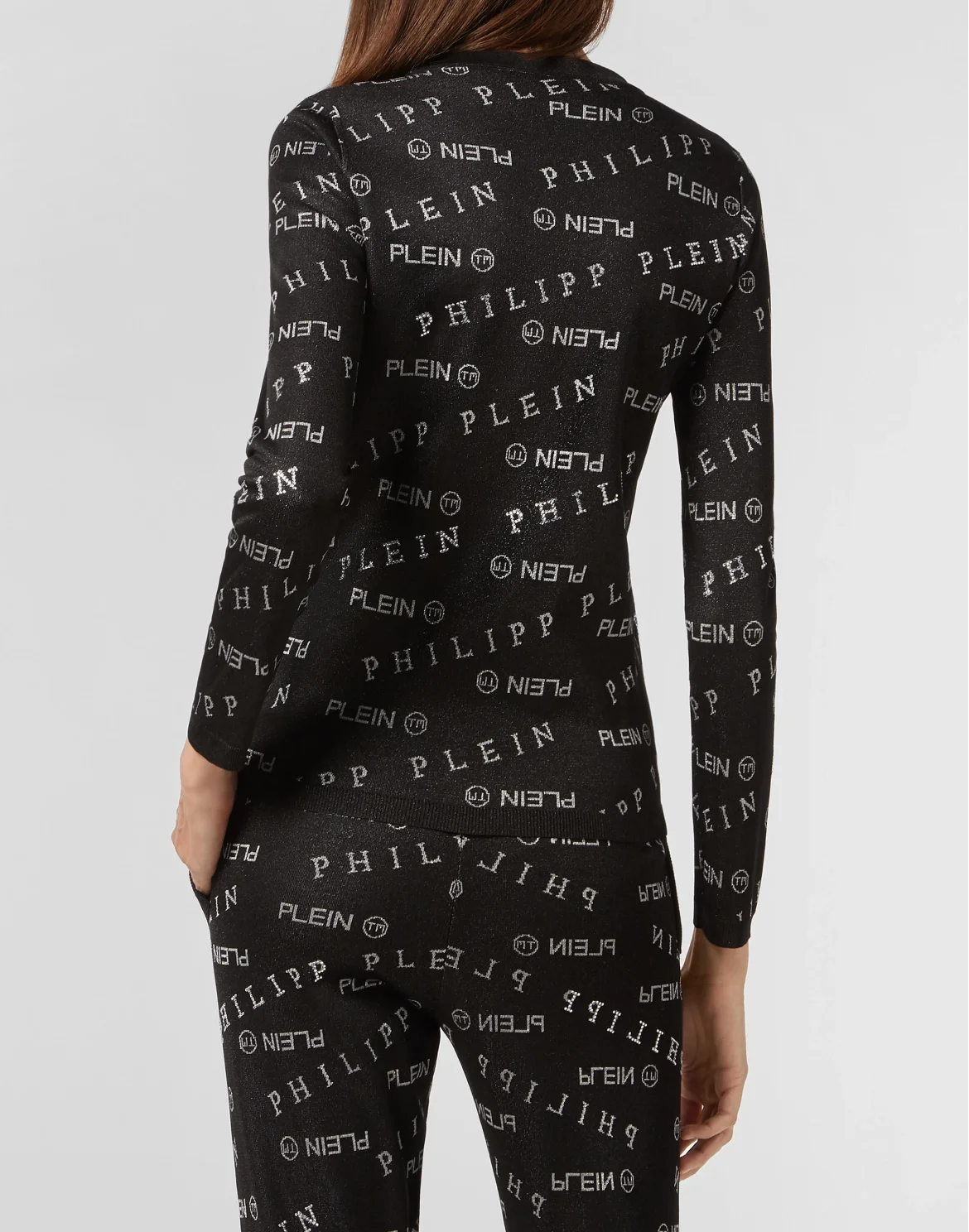 Pullover Round Neck LS All over PP, цвет: Черный