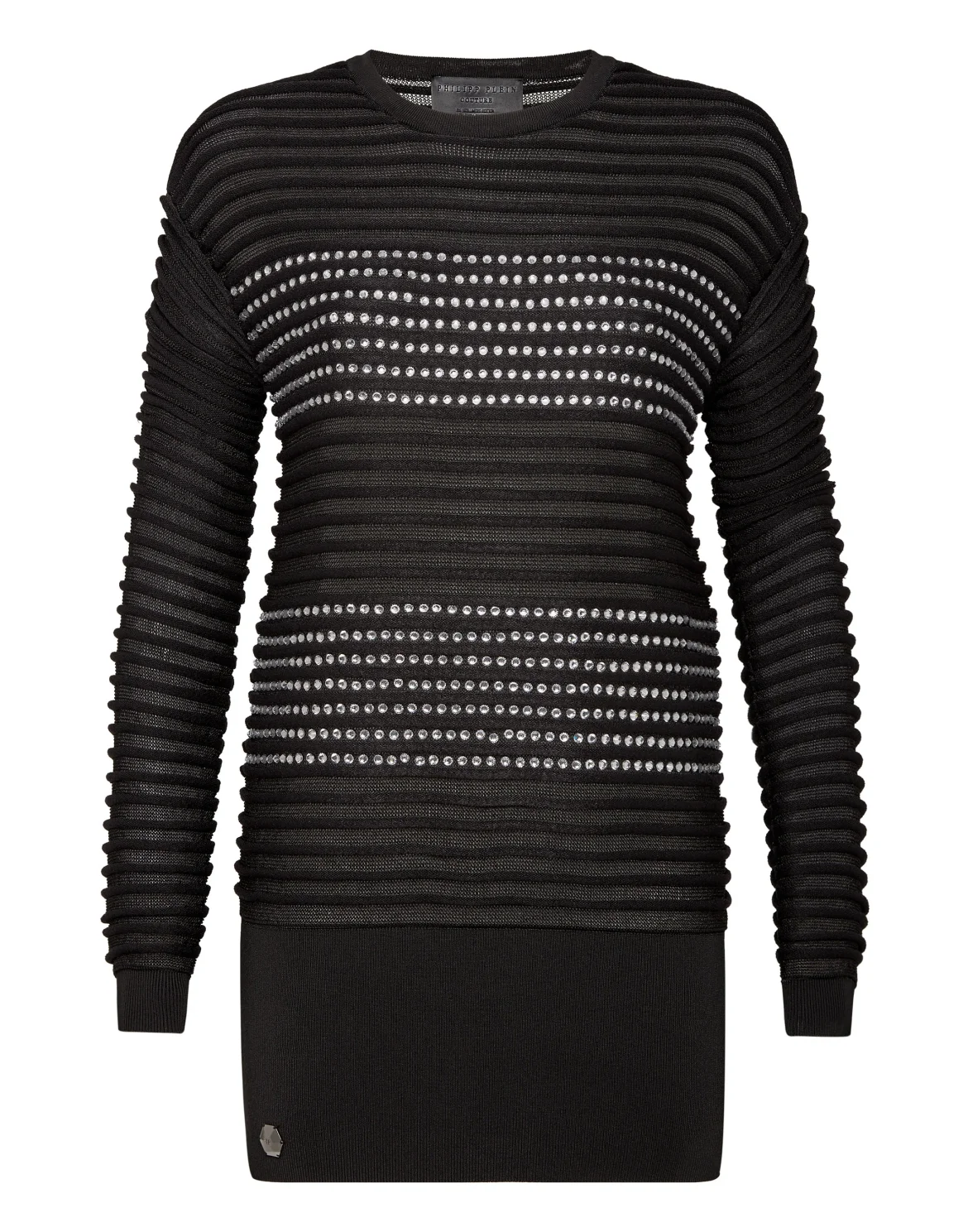 Pullover Round Neck LS Crystal, цвет: Черный
