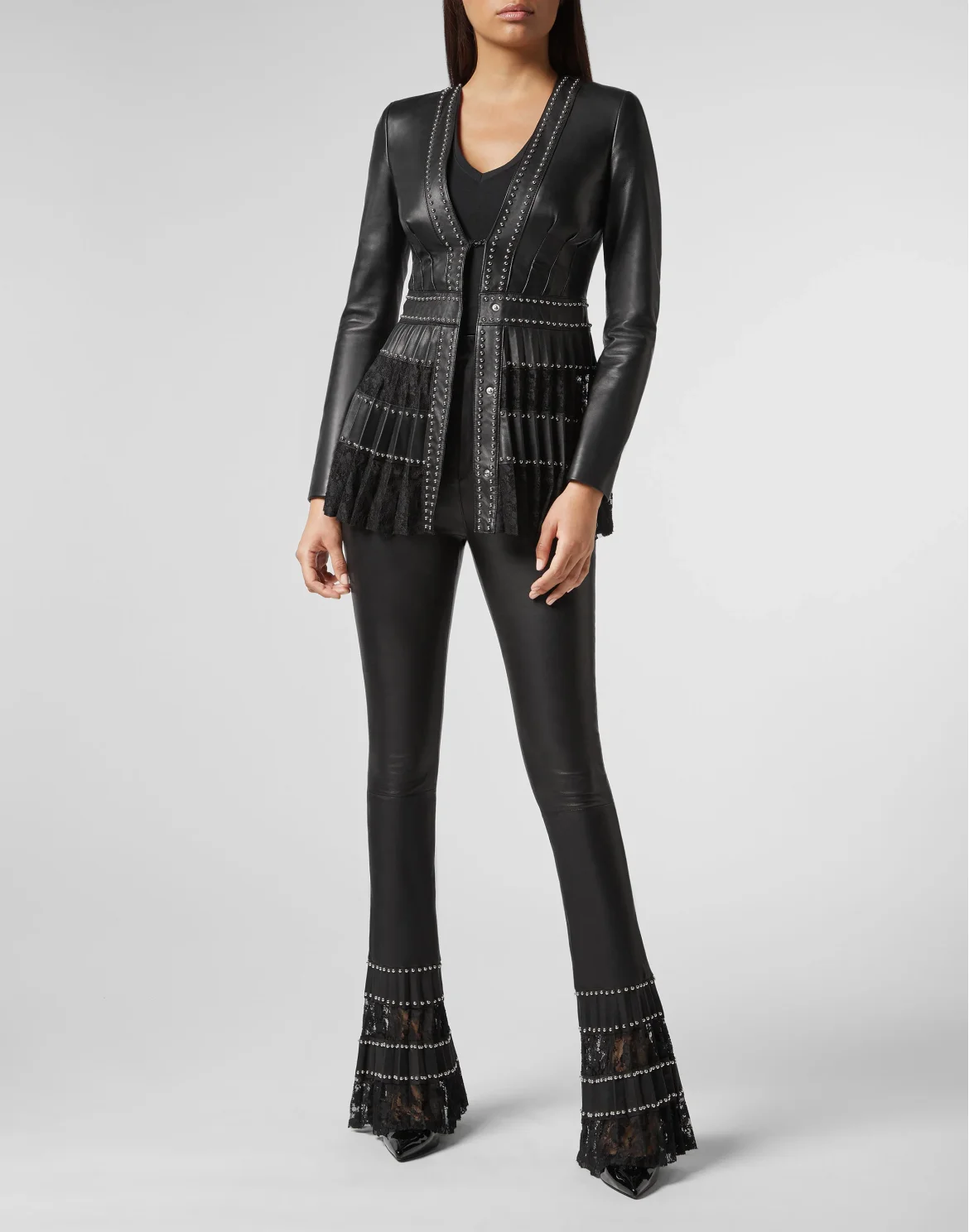 Leather Jacket Lace, цвет: Черный