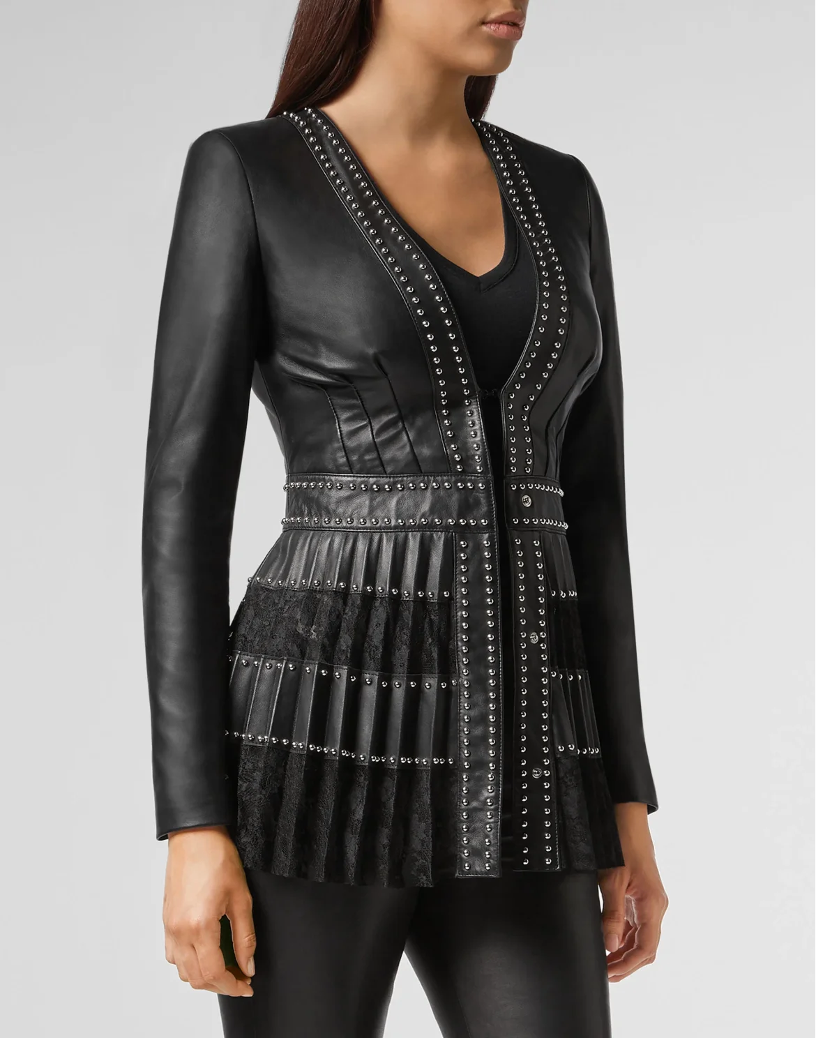 Leather Jacket Lace, цвет: Черный