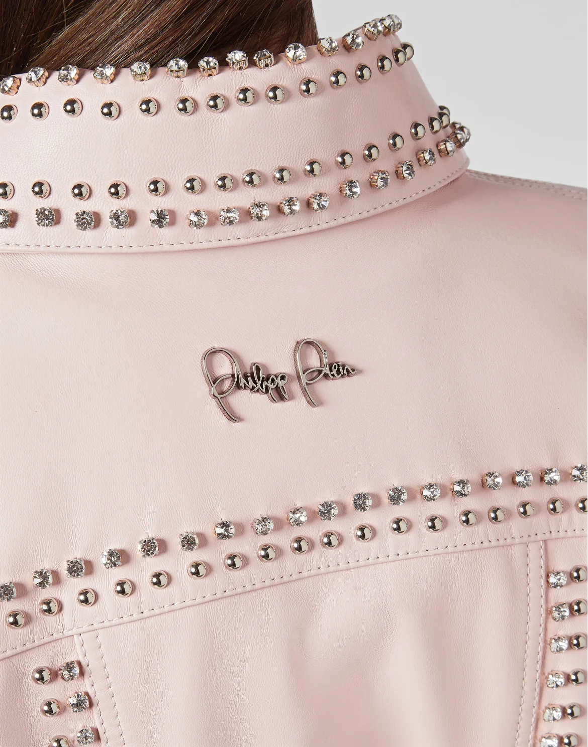 Leather Bomber Crystal, цвет: Розовый