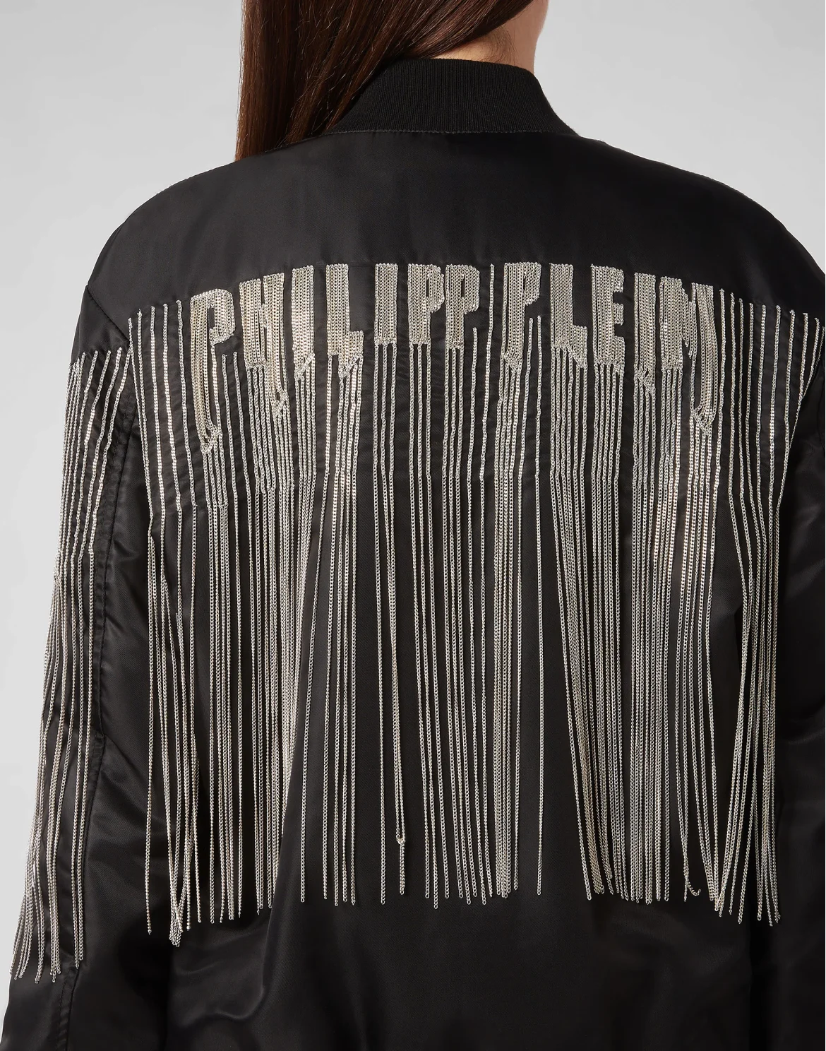 Bomber Fringe, цвет: Черный