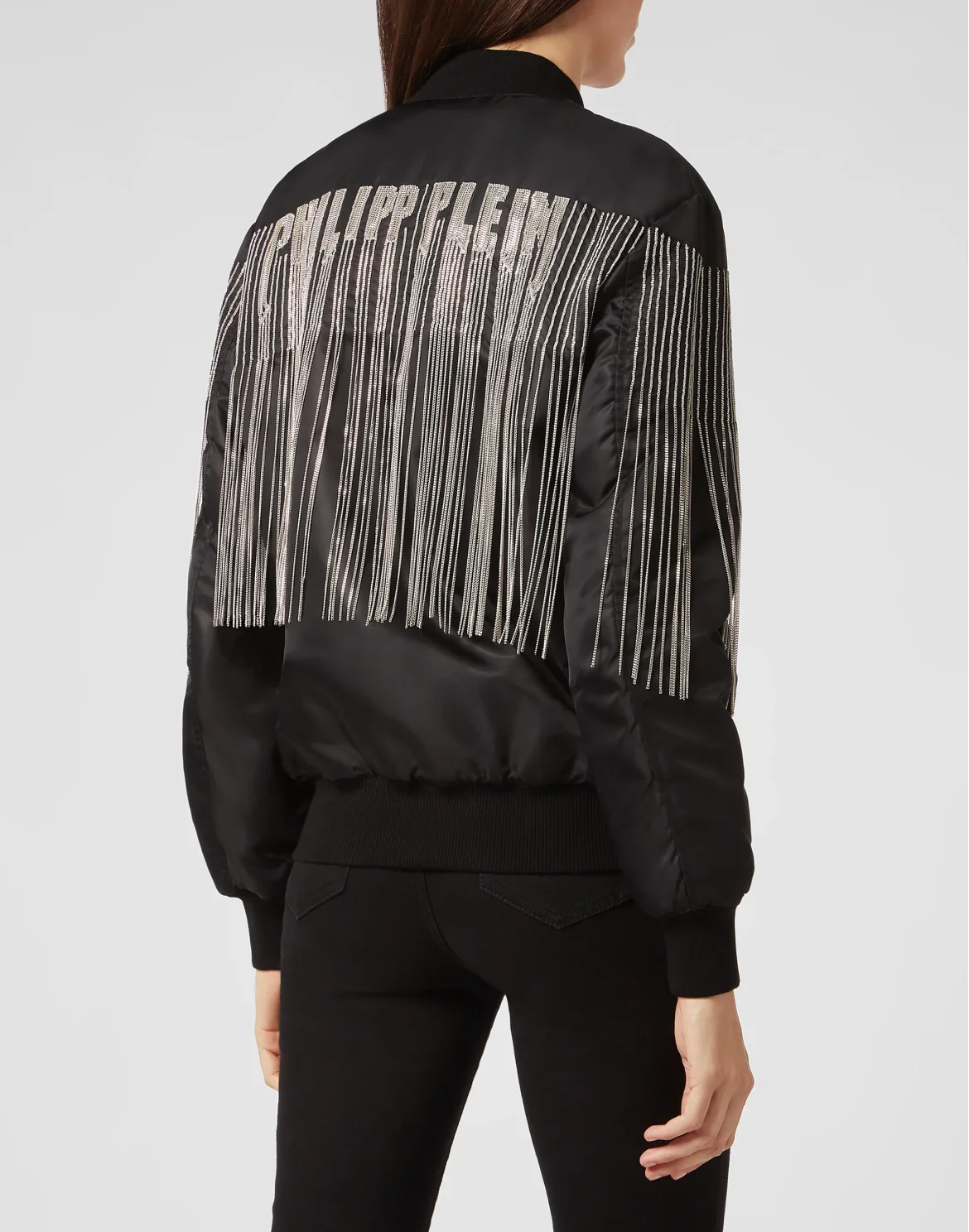 Bomber Fringe, цвет: Черный