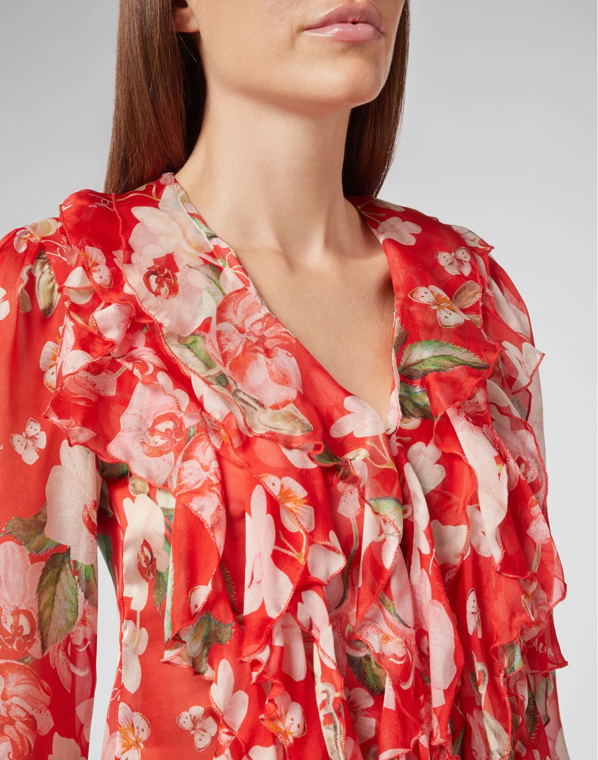 Blusa Flowers, цвет: Красный