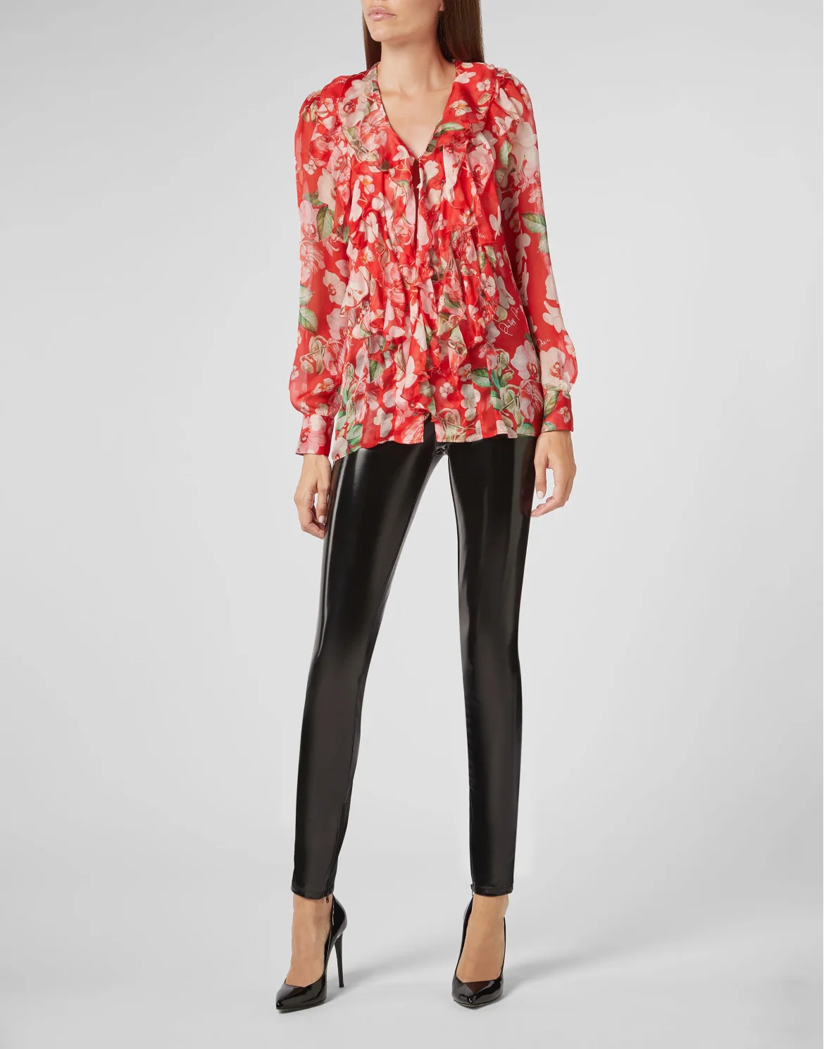 Blusa Flowers, цвет: Красный