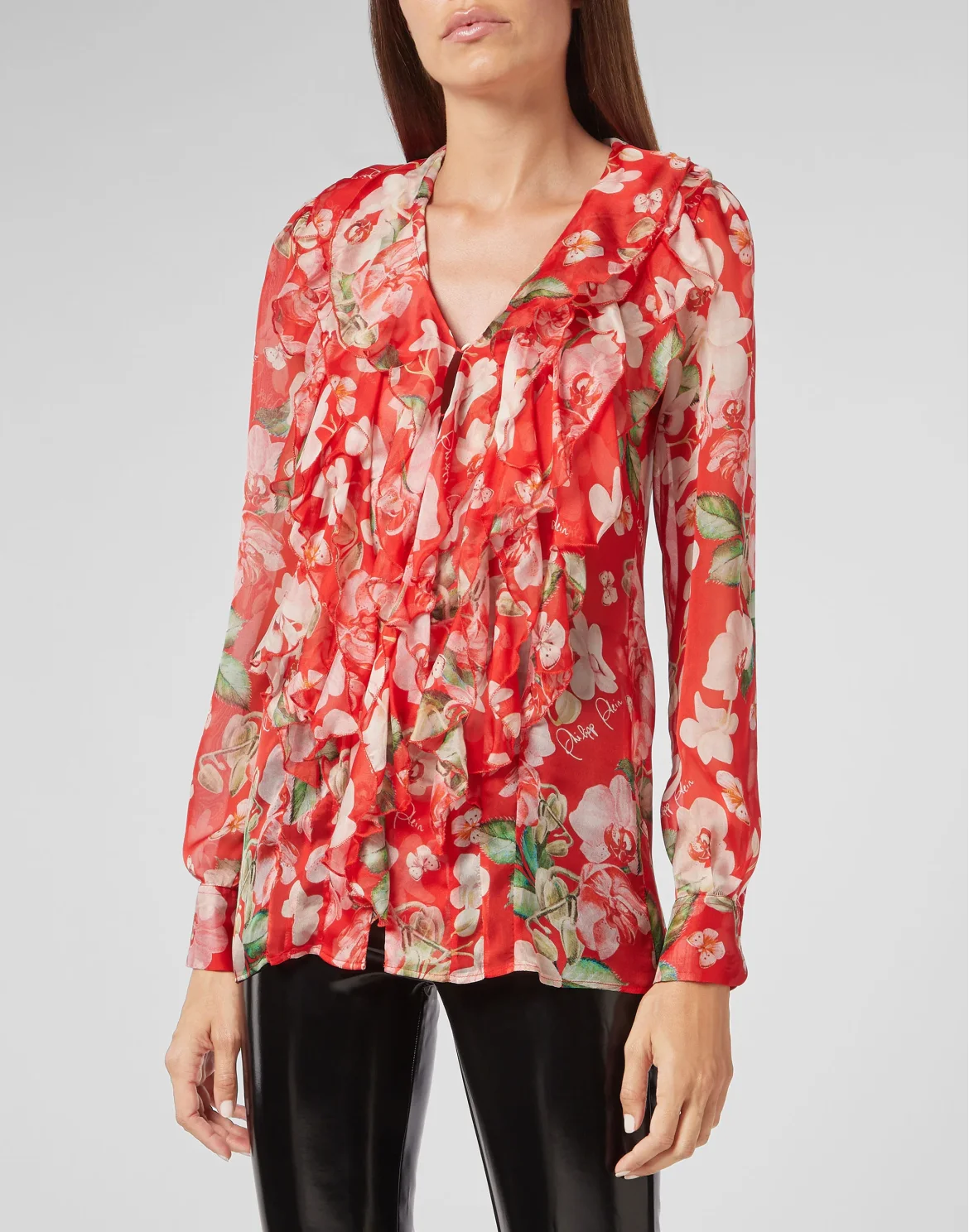 Blusa Flowers, цвет: Красный