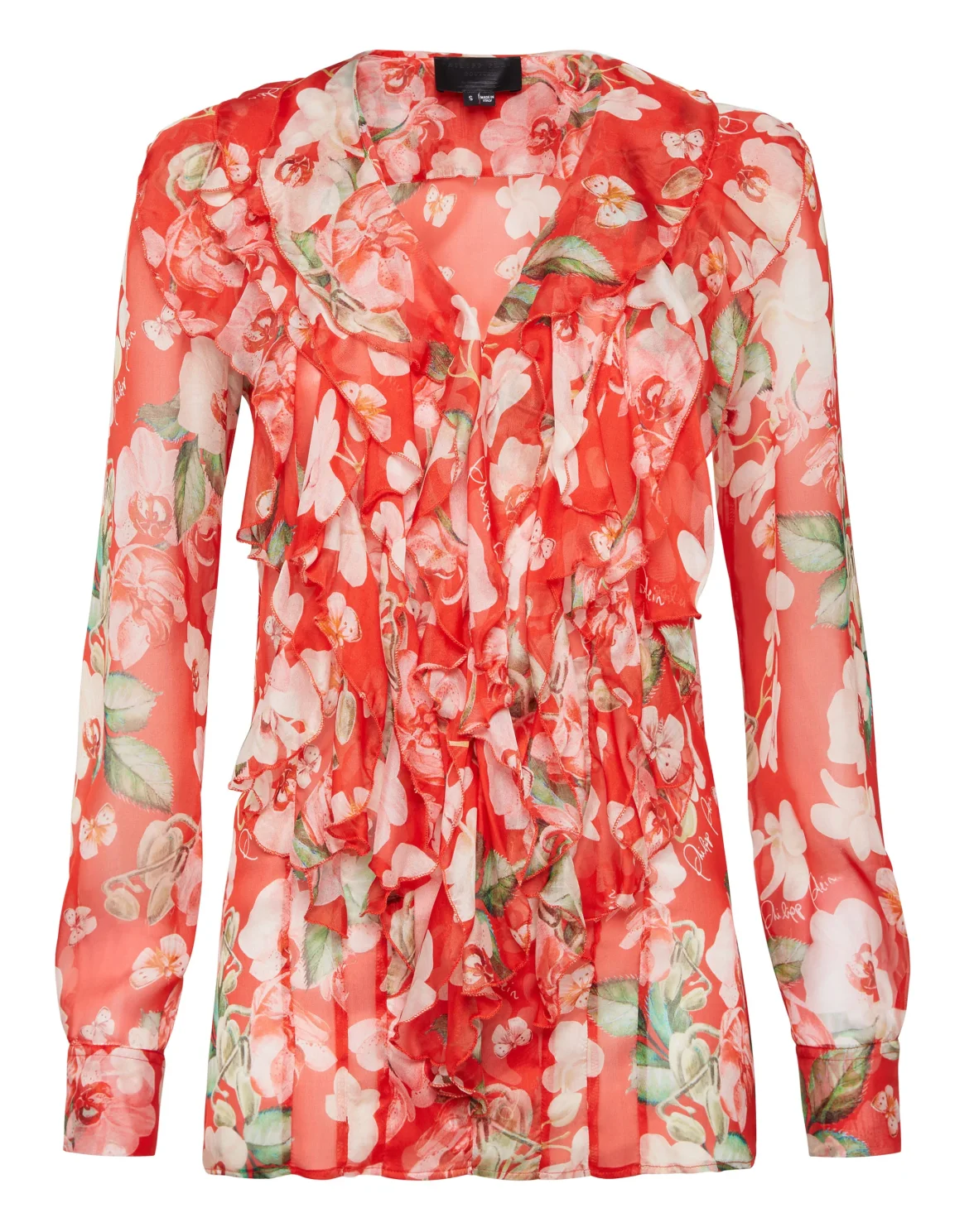 Blusa Flowers, цвет: Красный