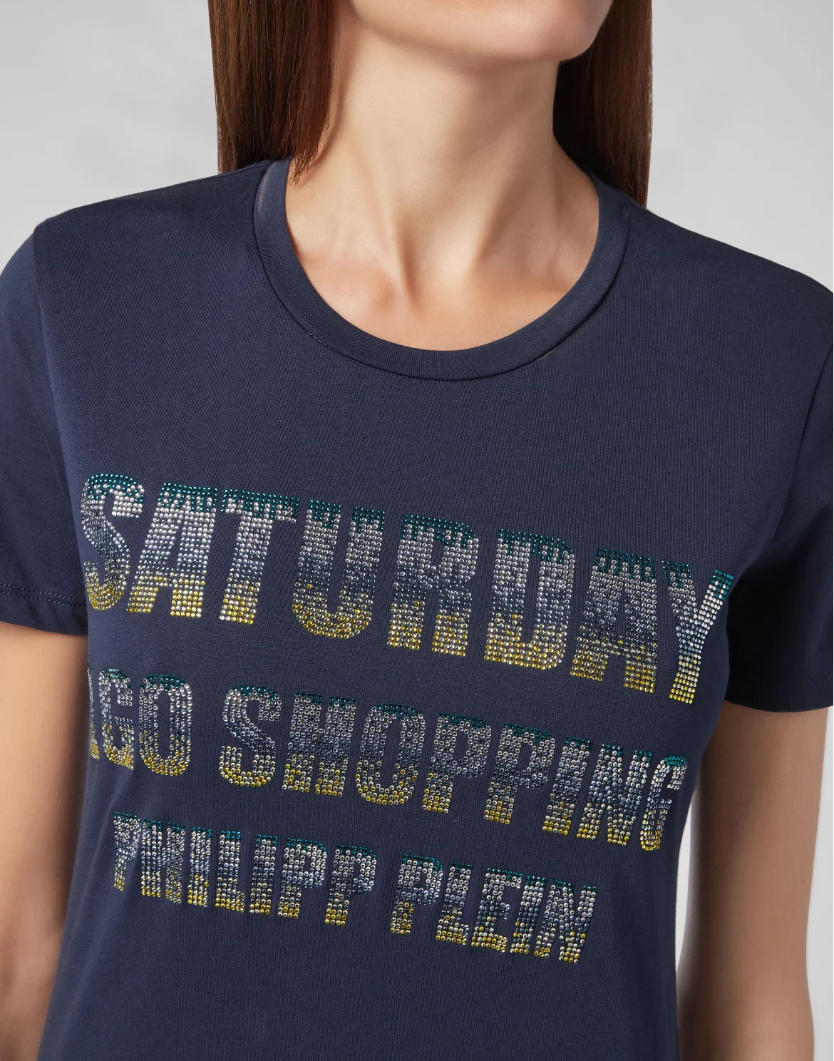 T-shirt Round Neck SS Crystal, цвет: Голубой