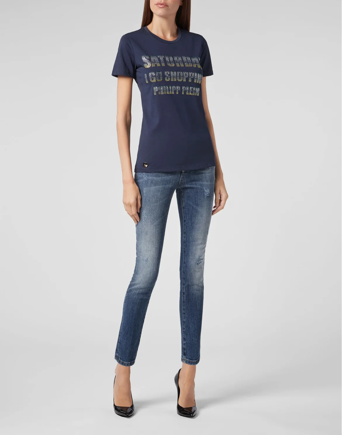 T-shirt Round Neck SS Crystal, цвет: Голубой