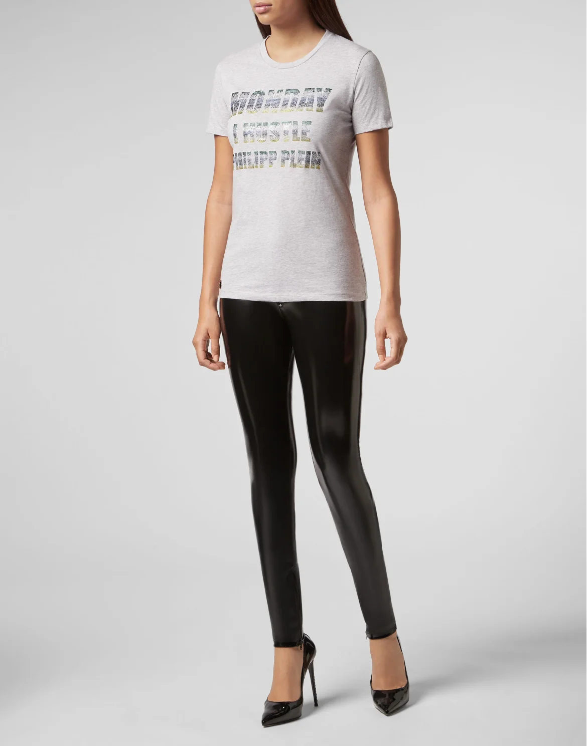 T-shirt Round Neck SS Crystal, цвет: Серый