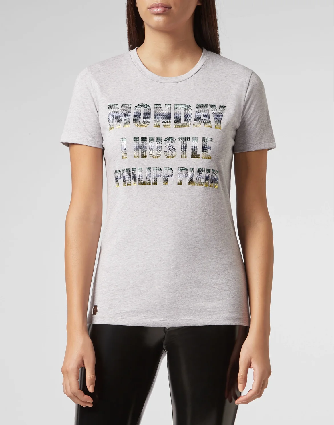 T-shirt Round Neck SS Crystal, цвет: Серый