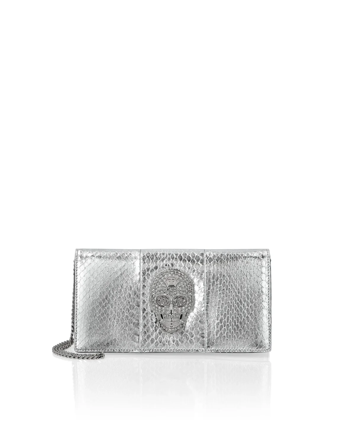 Shoulder Bag Skull crystal, цвет: Серебристый