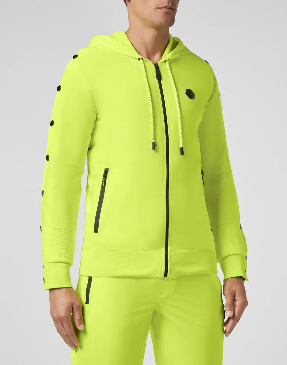 Hoodie Sweatjacket Hexagon, цвет: Желтый