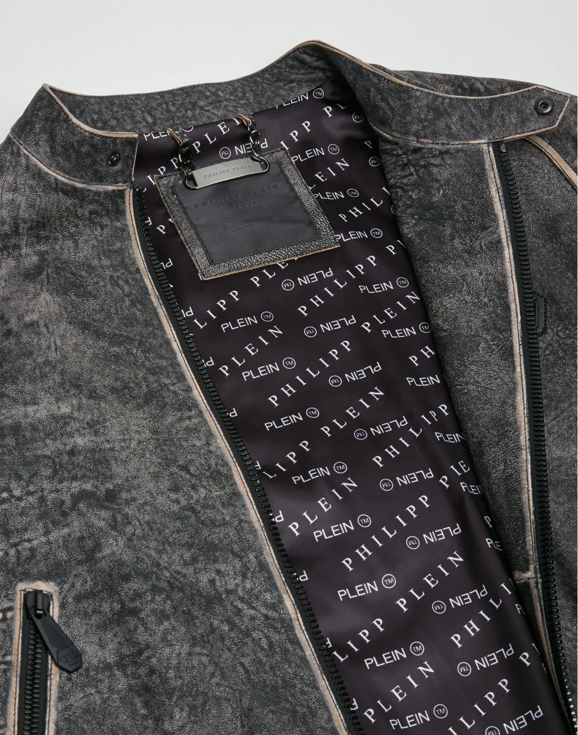 Leather Moto Jacket Skull, цвет: Черный