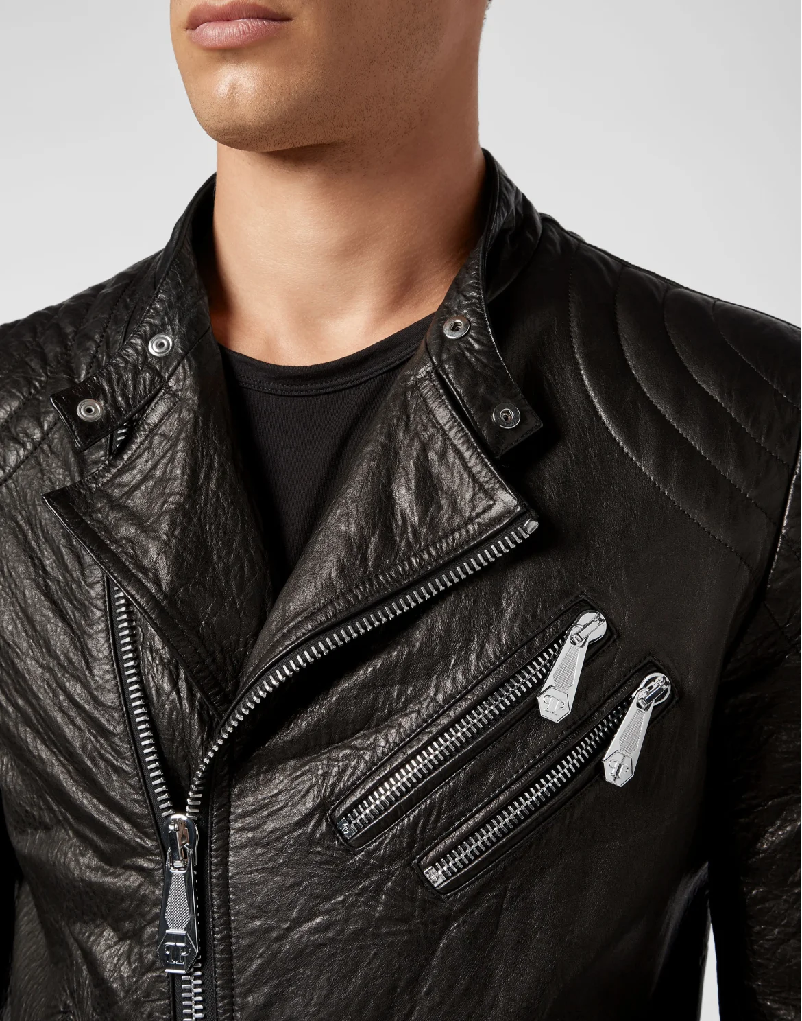 Leather Biker Rock PP, цвет: Черный