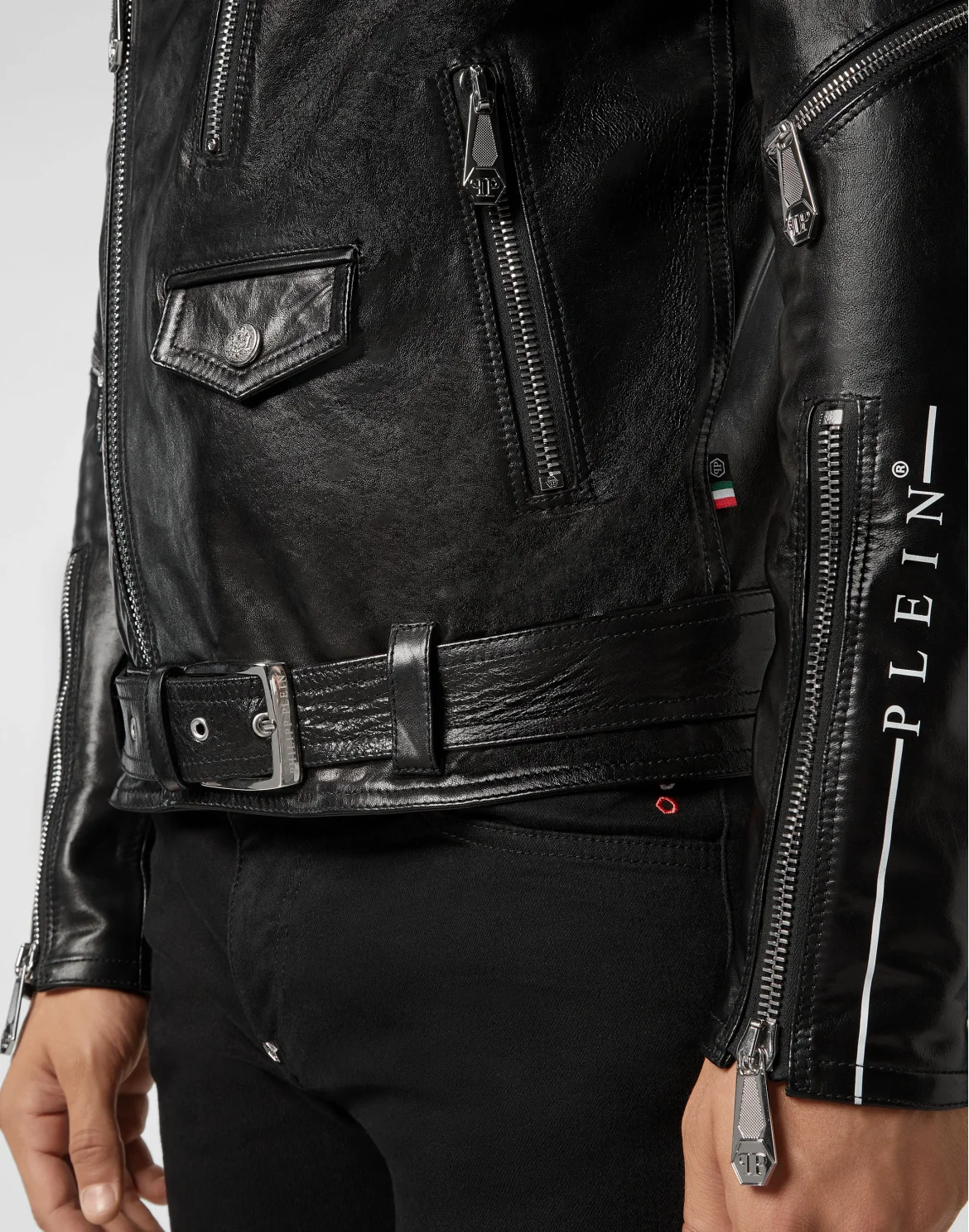 Leather Biker Zipped, цвет: Черный