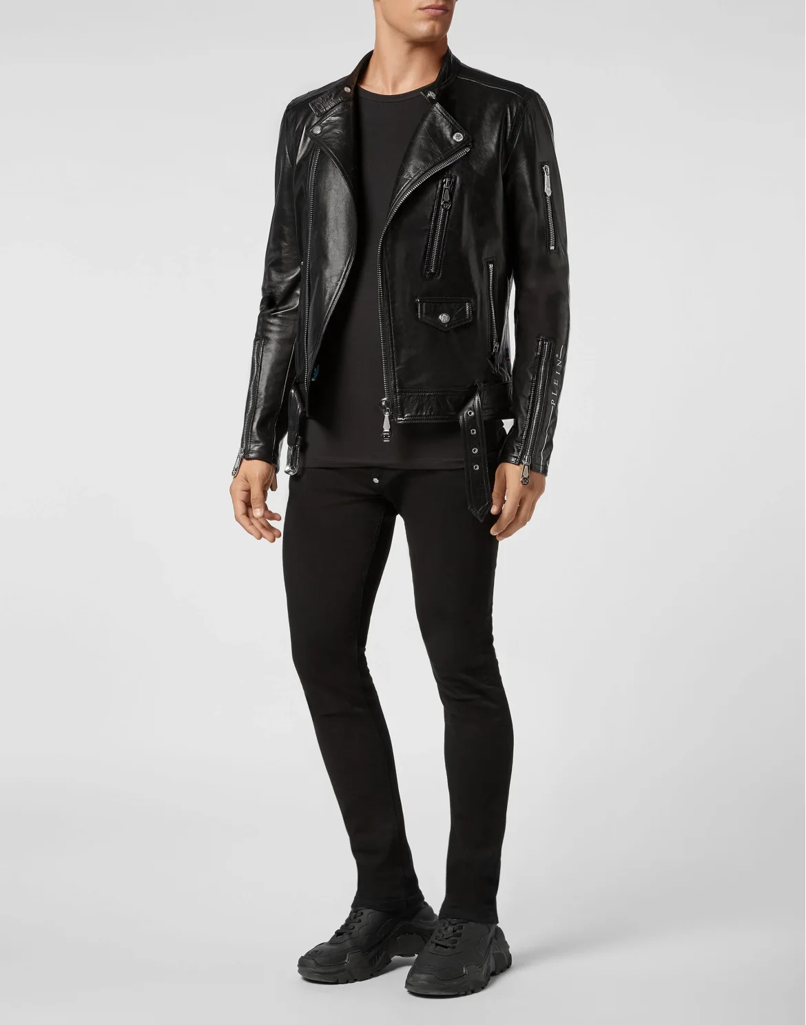 Leather Biker Zipped, цвет: Черный